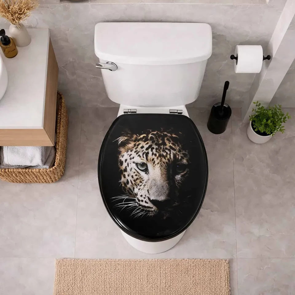evideco-toilet-seats-abattant-wc-allong-45cm-l-opard-noir image 1