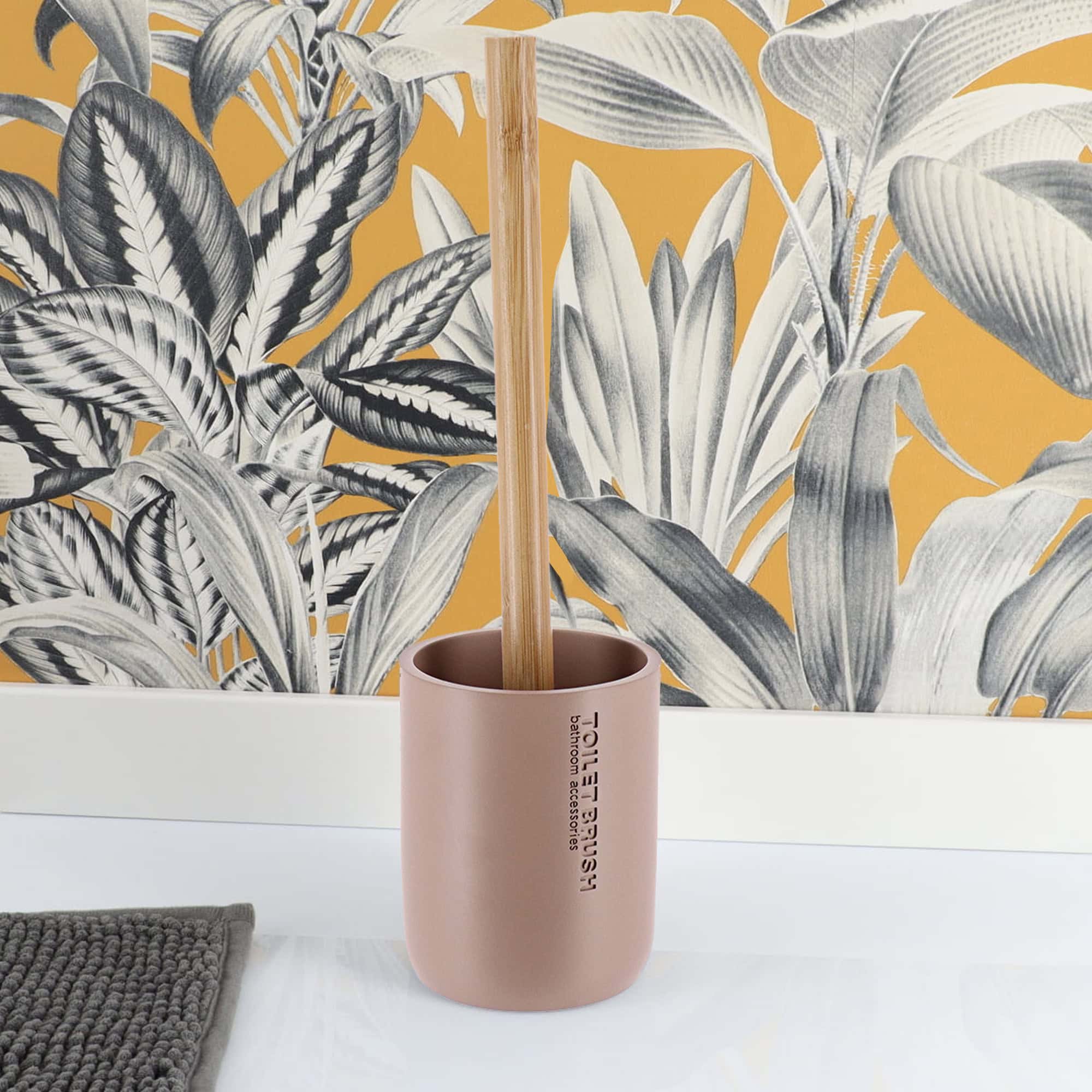 evideco-brosse-wc-cappuccino-bambou-avec-support image 3