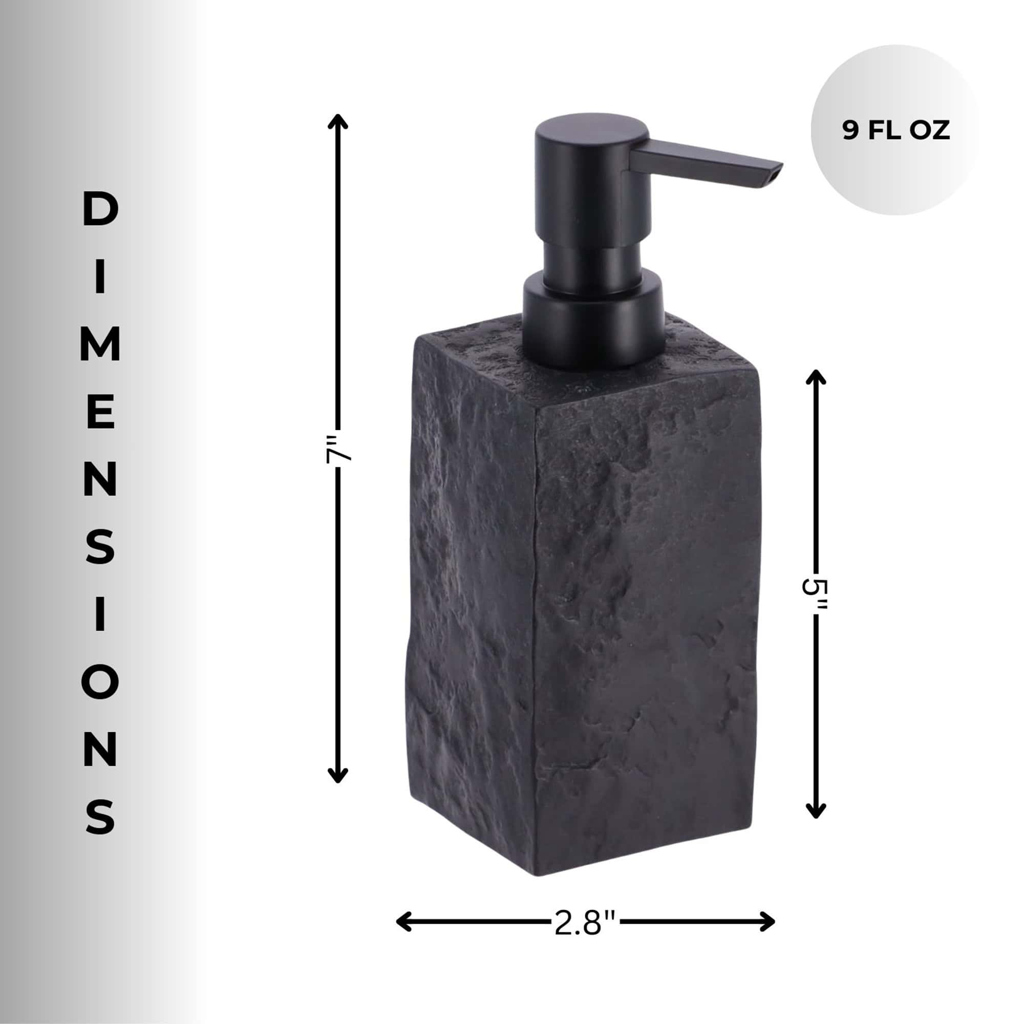 evideco-distributeur-savon-r-sine-noir-effet-pierre-266-ml image 5