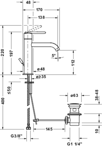 duravit-balcoon-mitigeur-lavabo-taille-m-inox-bross-bonde image 4