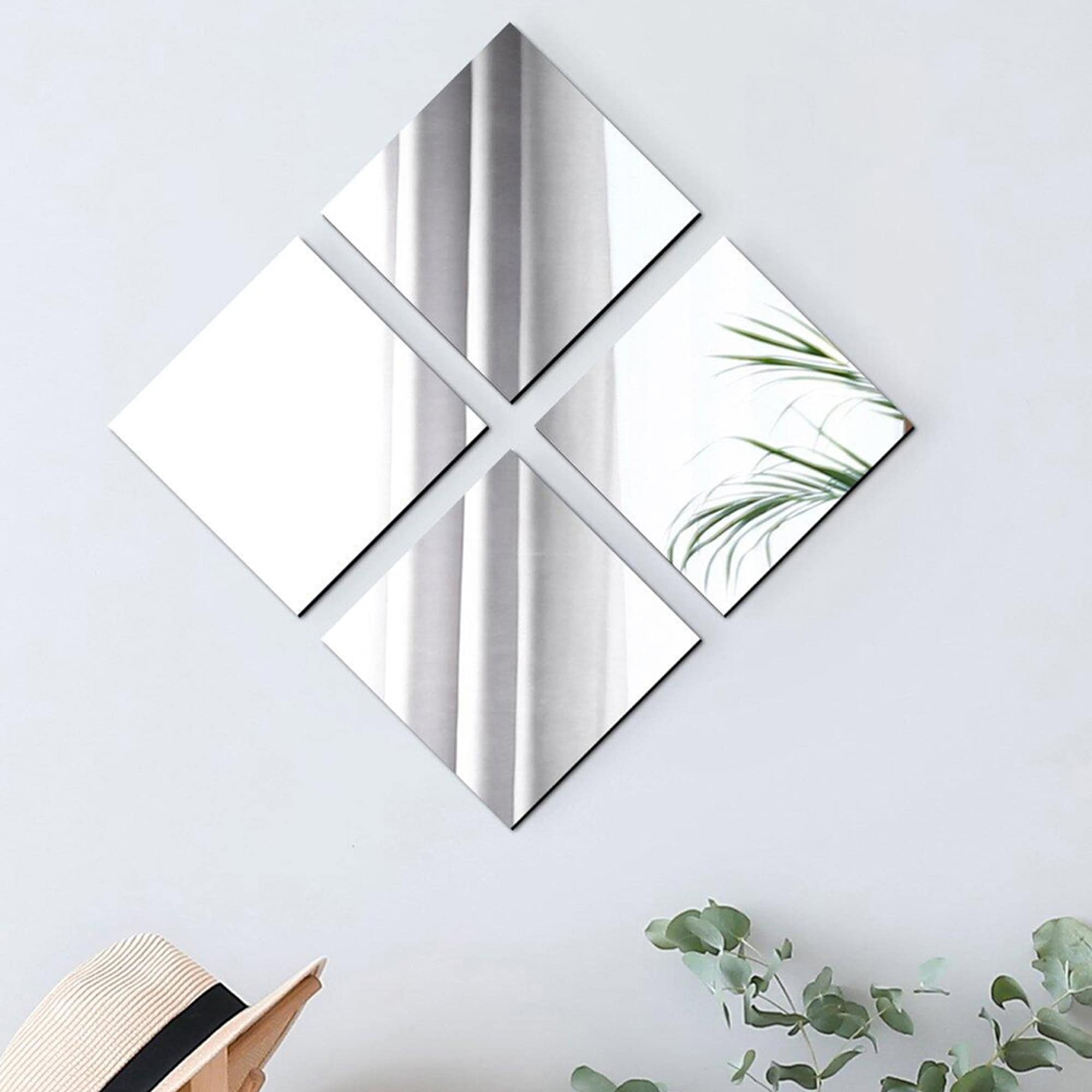 evideco-miroirs-adh-sifs-carr-s-verre-lot-de-4-d-co-murale image 3