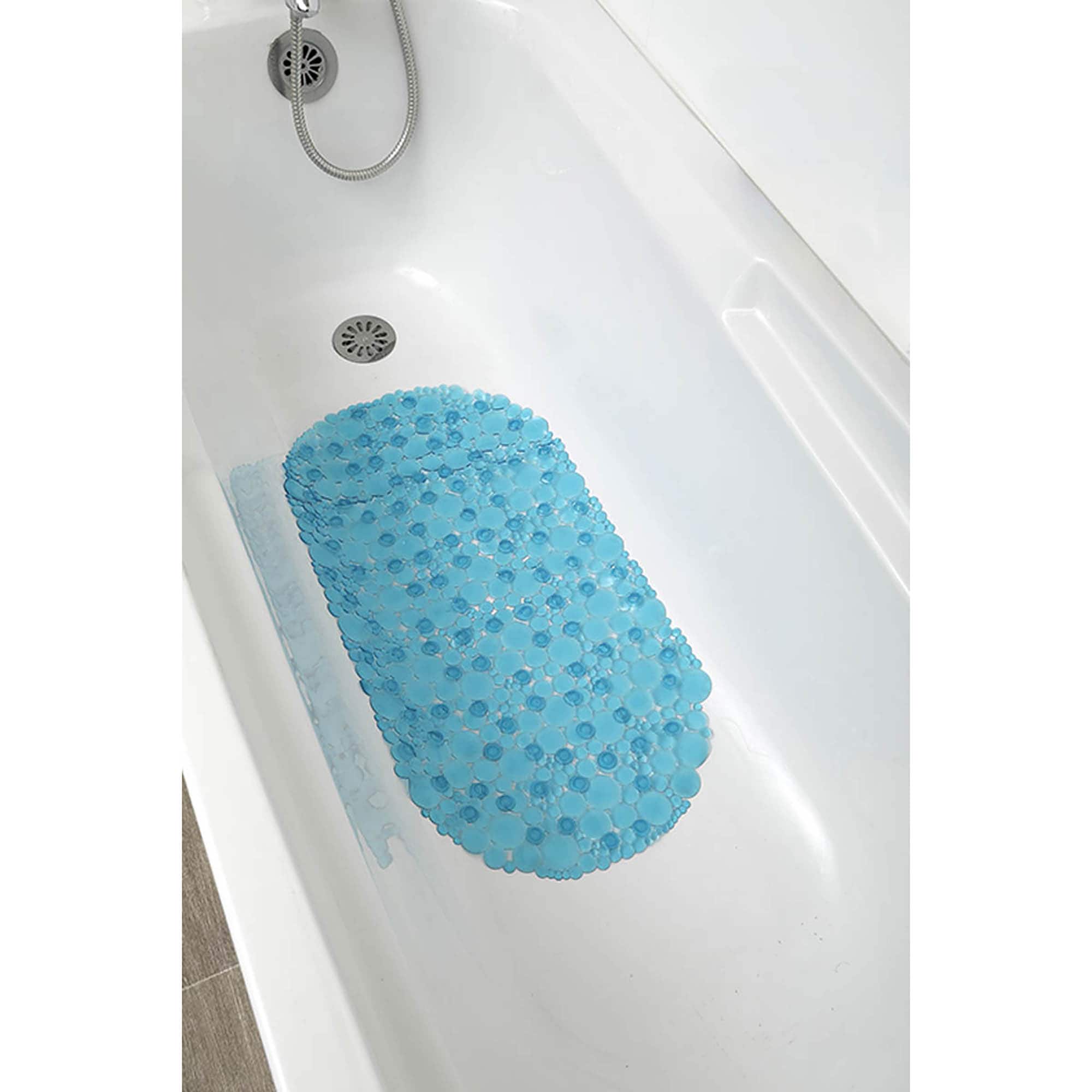 evideco-bubbles-tapis-baignoire-bleu-aqua-ovale-71x38-cm image 4