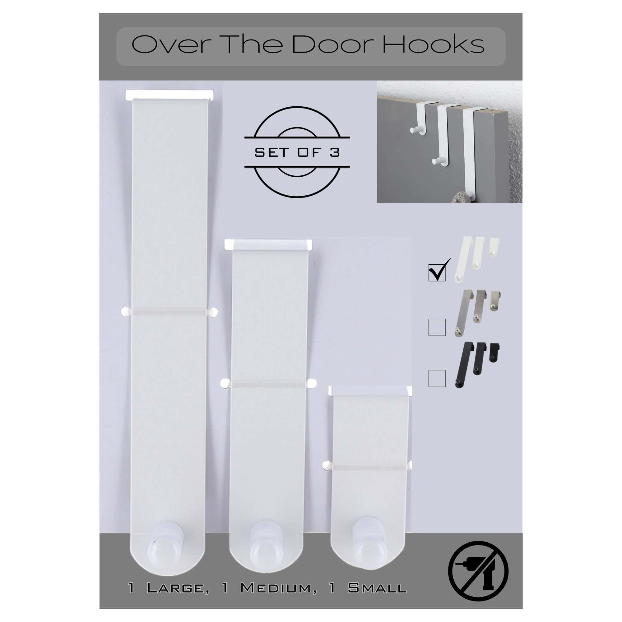 evideco-crochets-de-porte-blanc-lot-3-tailles-ajustables image 7