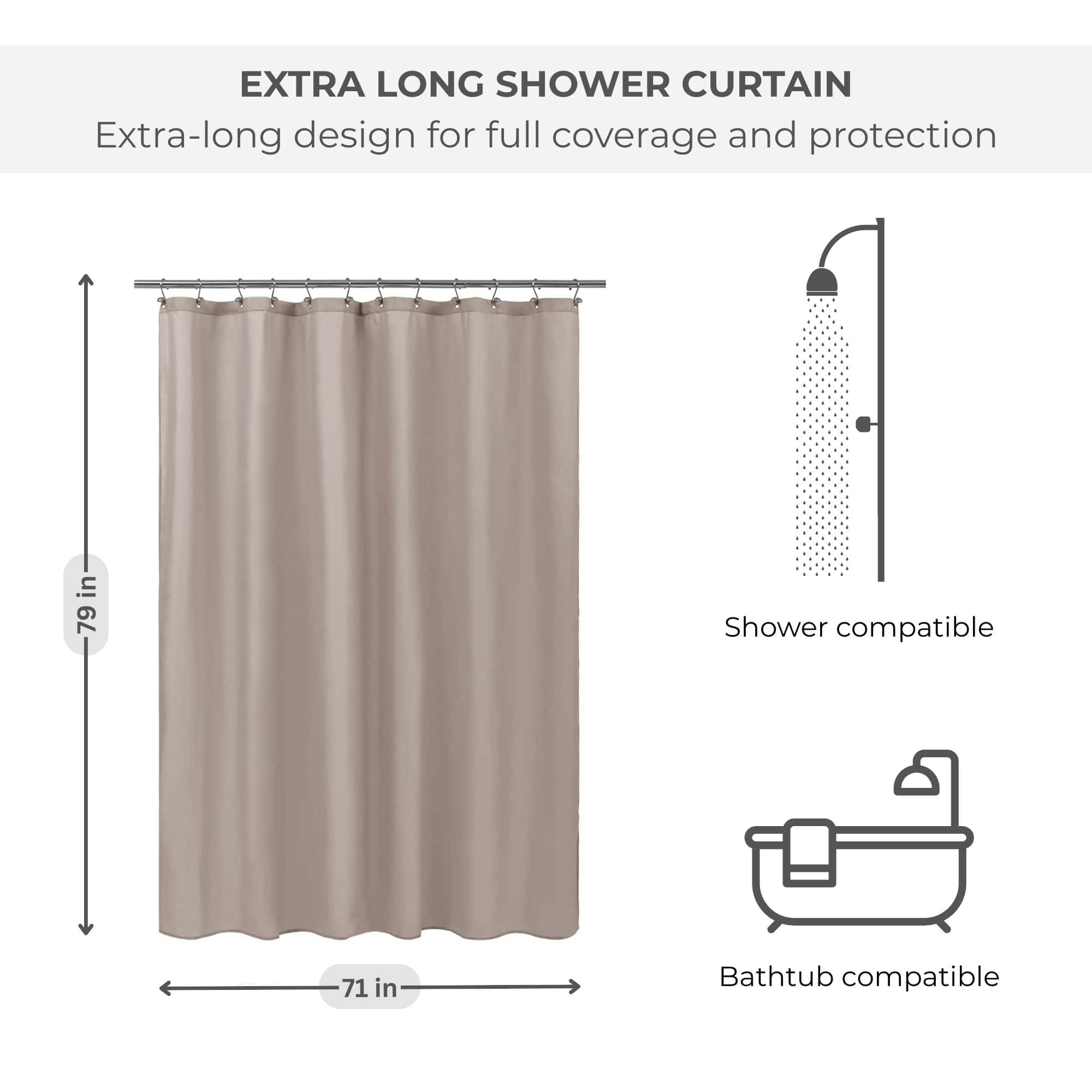 evideco-taupe-rideau-douche-extra-long-imperm-able-180x200 image 2
