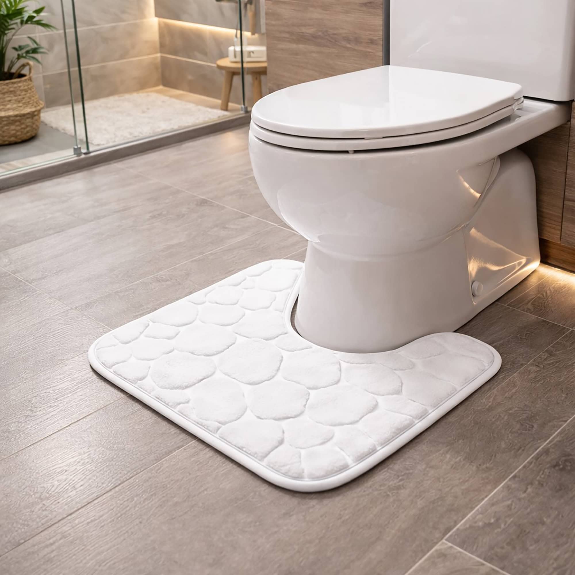 evideco-tapis-contour-wc-mousse-m-moire-blanc-galets-18x20 image 2