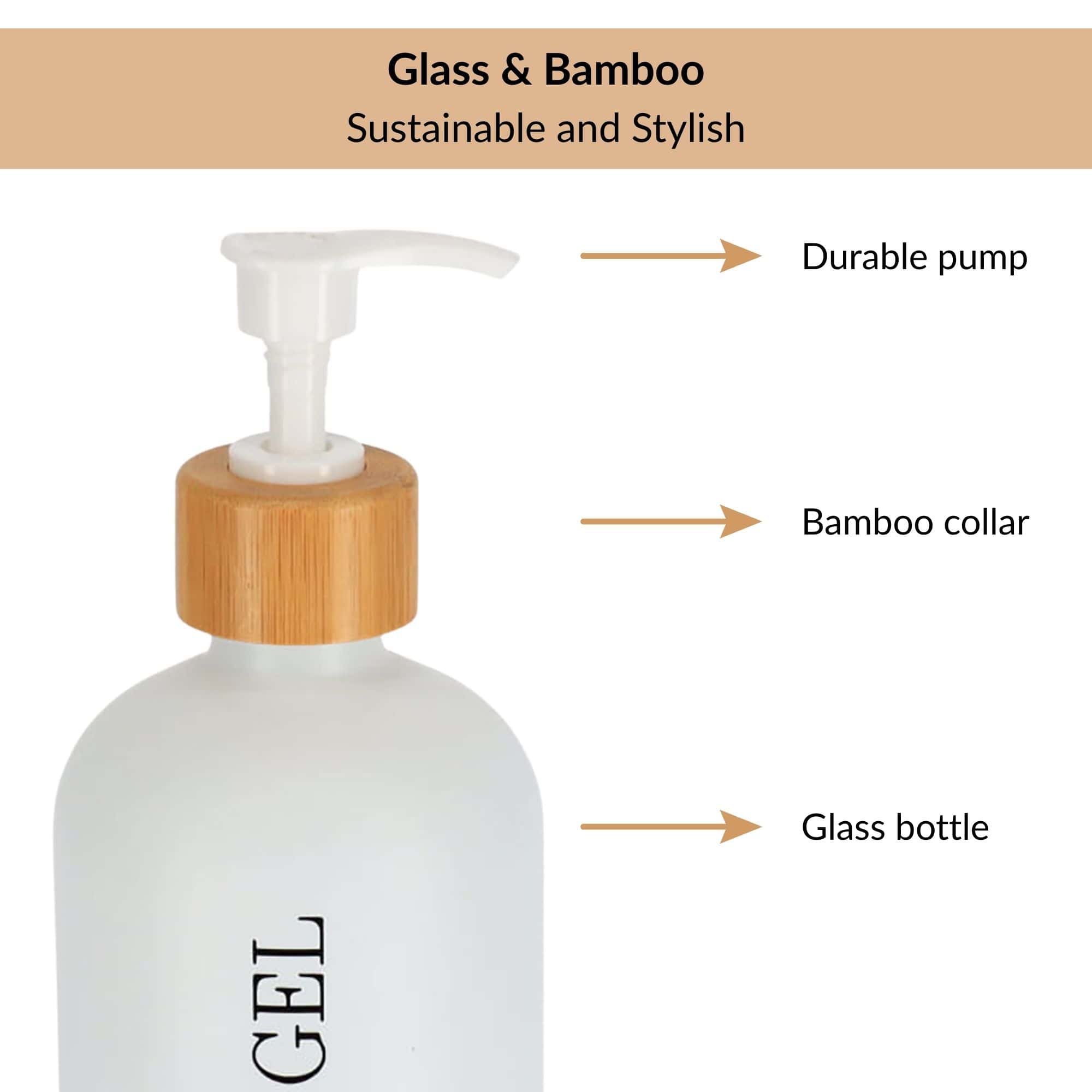 evideco-distributeur-savon-douche-blanc-lot-3x500ml-bambou image 3