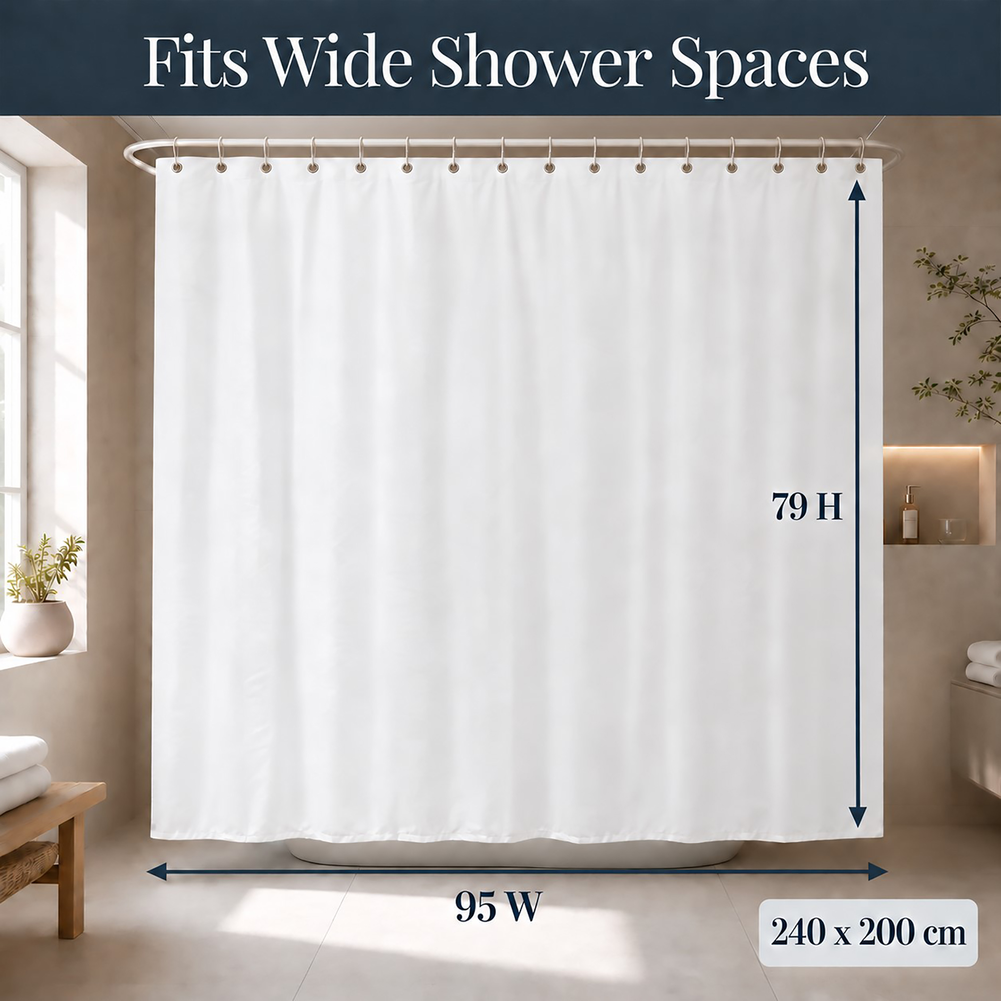 evideco-shower-accessories-rideau-douche-blanc-extra-large-240x200 image 2