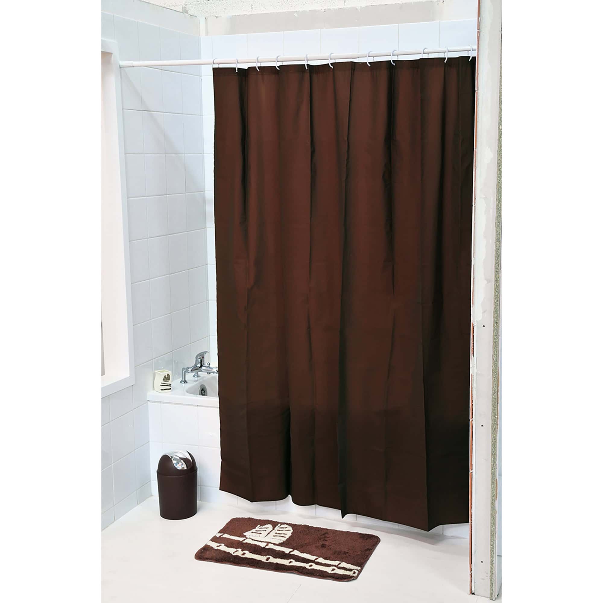 evideco-doublure-rideau-douche-marron-extra-long-180x200 image 7