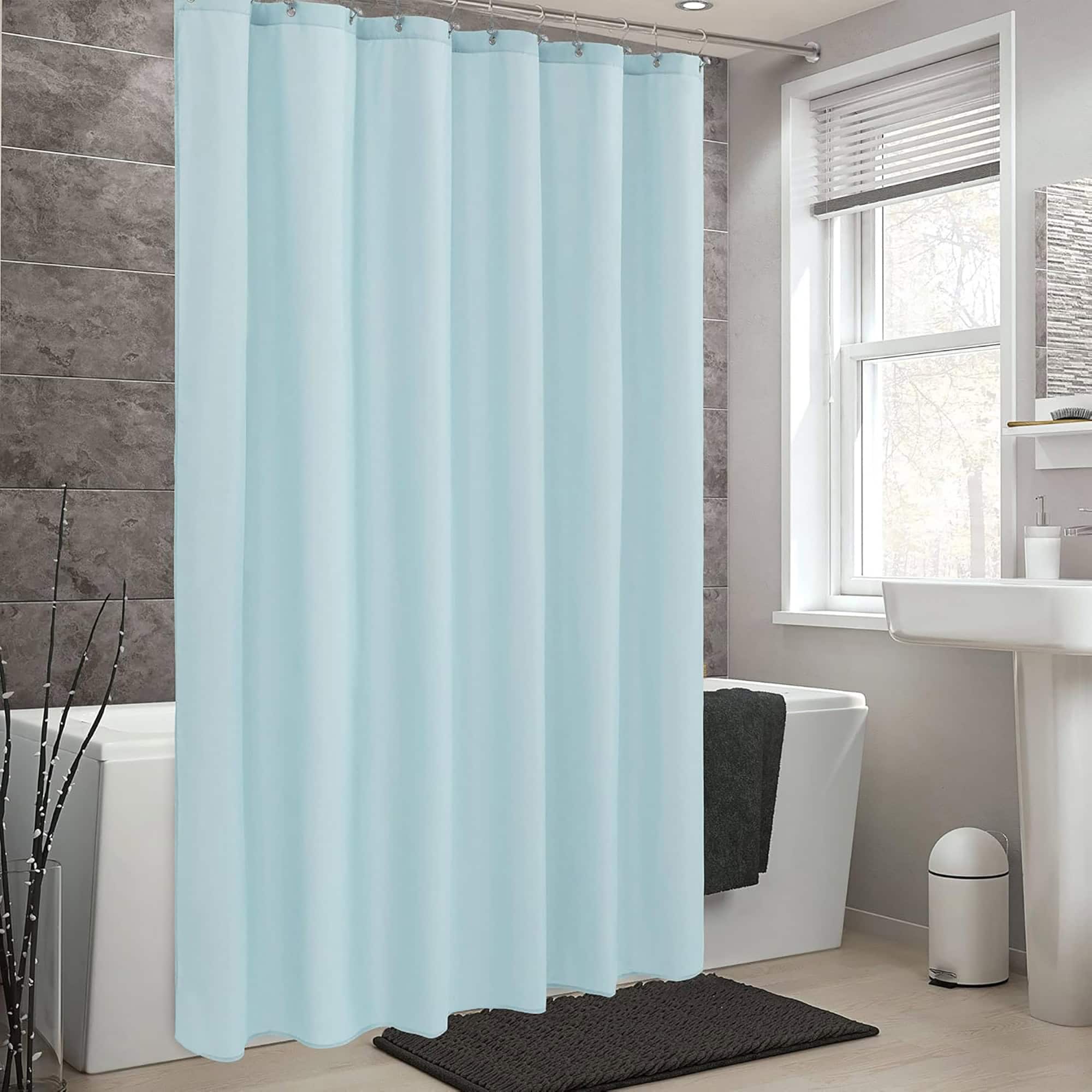 evideco-shower-accessories-rideau-douche-bleu-clair-180x200-cm-peva image 6