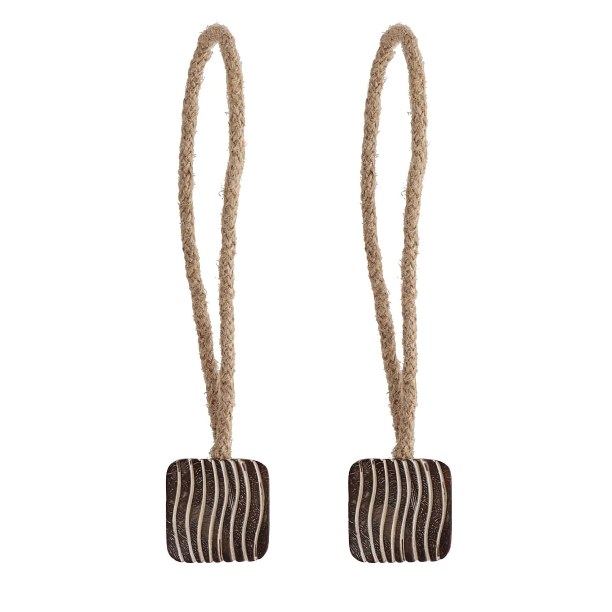 evideco-embrasse-rideau-magn-tique-corde-bois-marron-lot-de-2 image 1