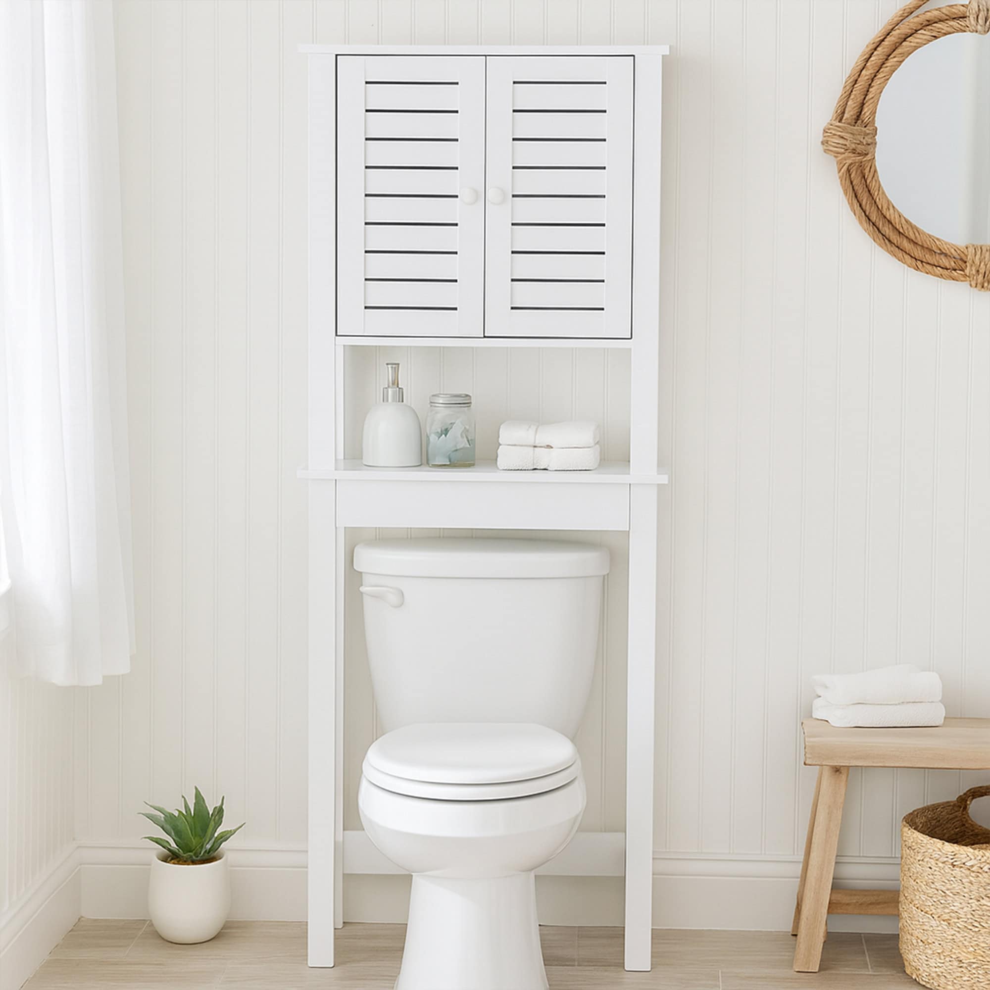evideco-santorin-meuble-wc-blanc-2-portes-et-tag-re image 3