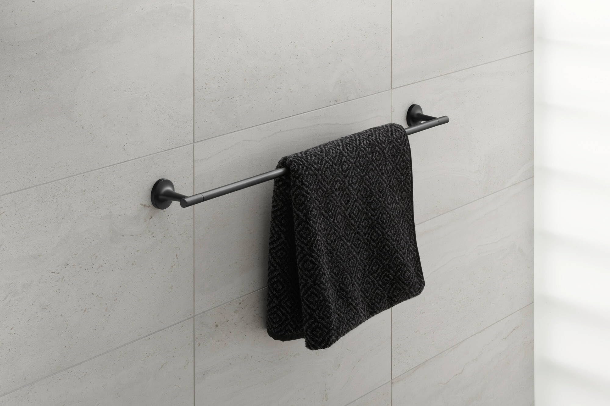 duravit-starck-t-porte-serviettes-mural-81cm-noir-mat-1-bras image 7