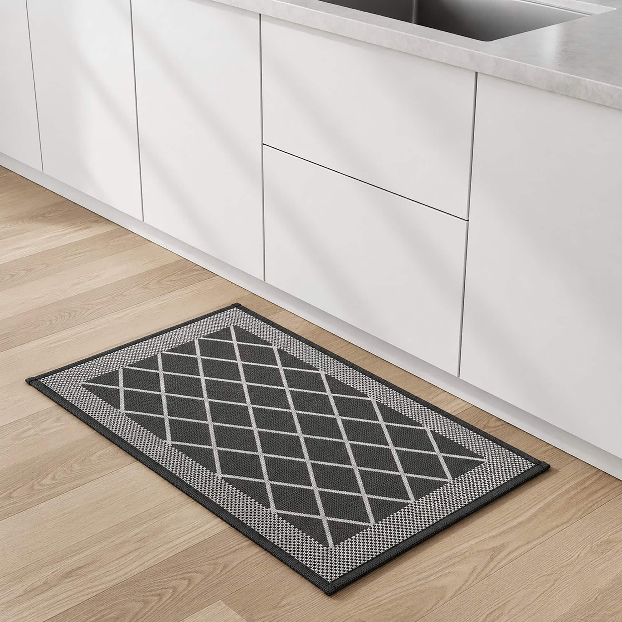 evideco-diamond-gray-20x32-tapis-cuisine-gris-losange image 8