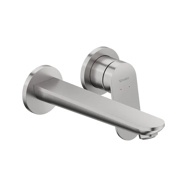 duravit-wave-wa1070004070-robinet-lavabo-mural-inox-bross image 1