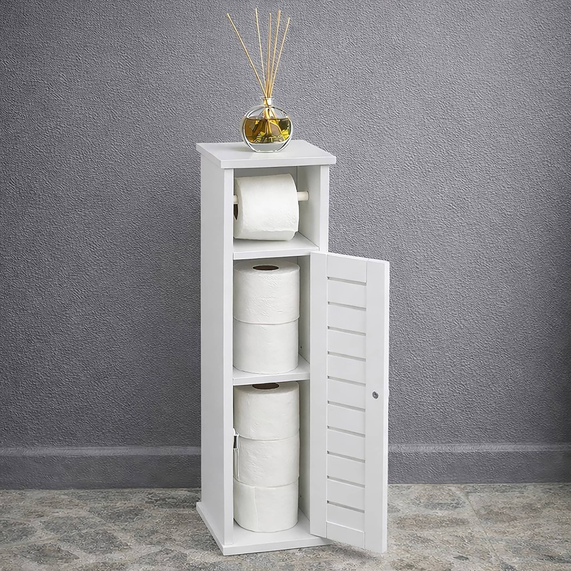 evideco-santorin-meuble-wc-blanc-papier-toilette-6-rouleaux image 3