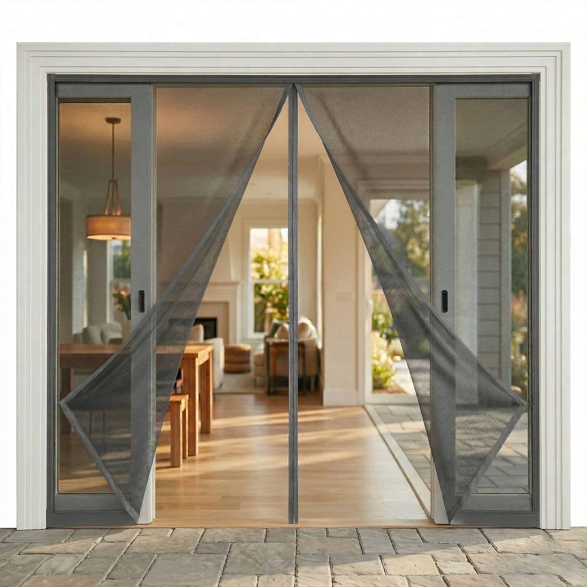 evideco-home-accessories-moustiquaire-porte-magn-tique-gris-300x221-cm image 1