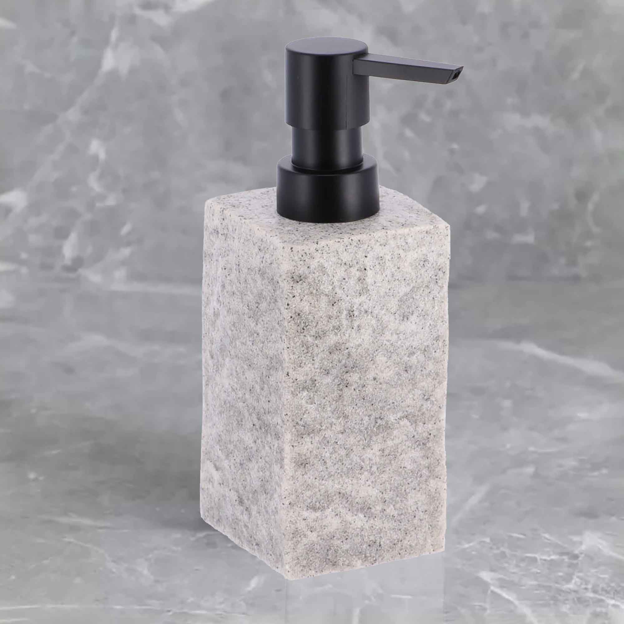 evideco-stone-distributeur-savon-gris-effet-pierre-9-oz image 4
