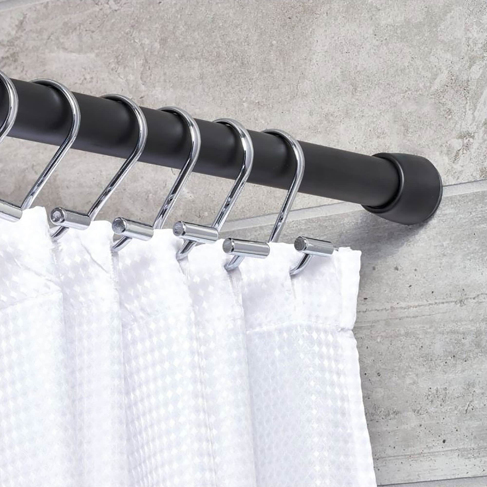 evideco-home-accessories-tringle-douche-noire-extensible-sans-per-age image 1