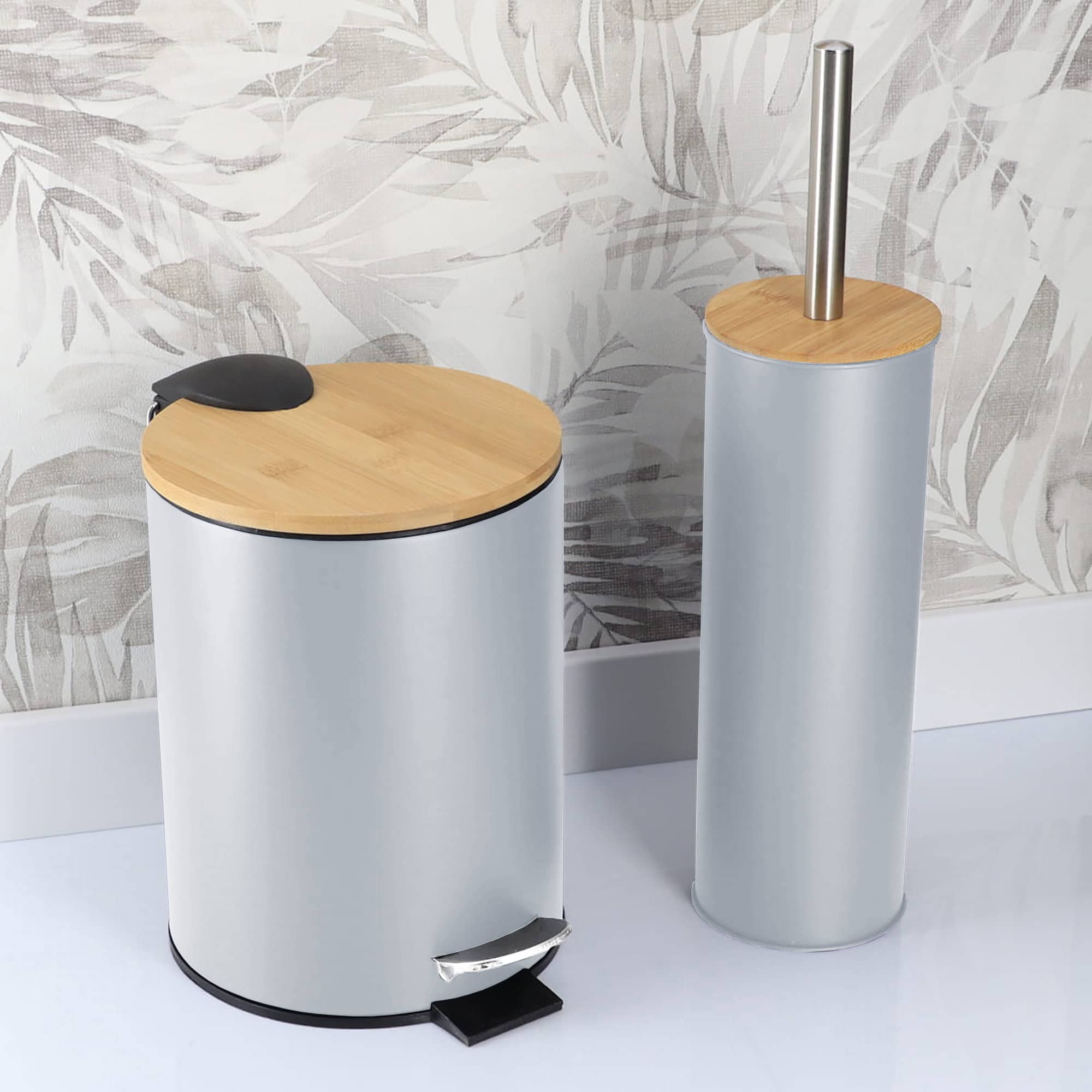 evideco-toilet-seats-set-salle-de-bain-bleu-clair-poubelle-brosse-wc image 2