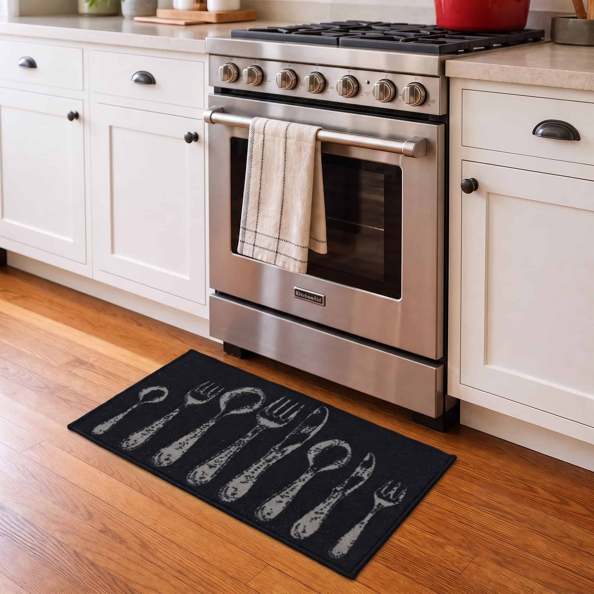 evideco-home-accessories-tapis-cuisine-noir-couverts-effet-laine-81x51cm image 8
