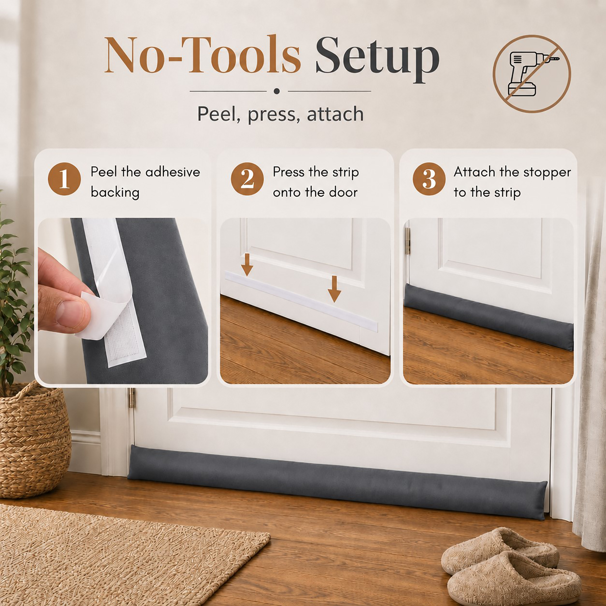 evideco-home-accessories-bas-de-porte-gris-32-pouces-isolant image 5