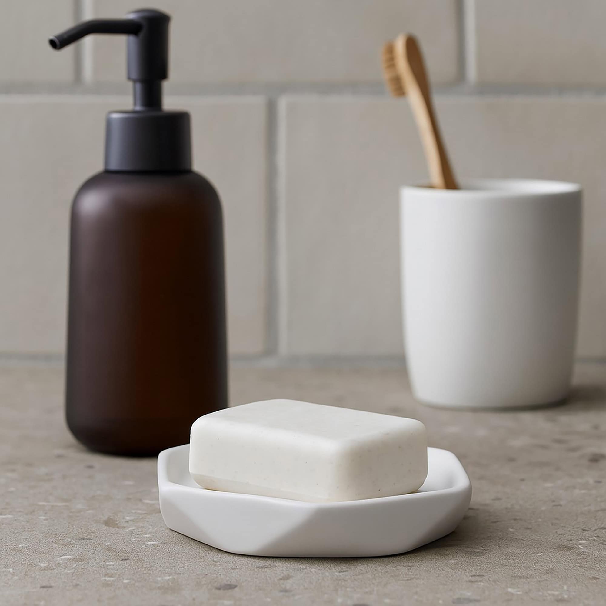 evideco-porte-savon-diamond-blanc-gr-s-pour-salle-de-bain image 3