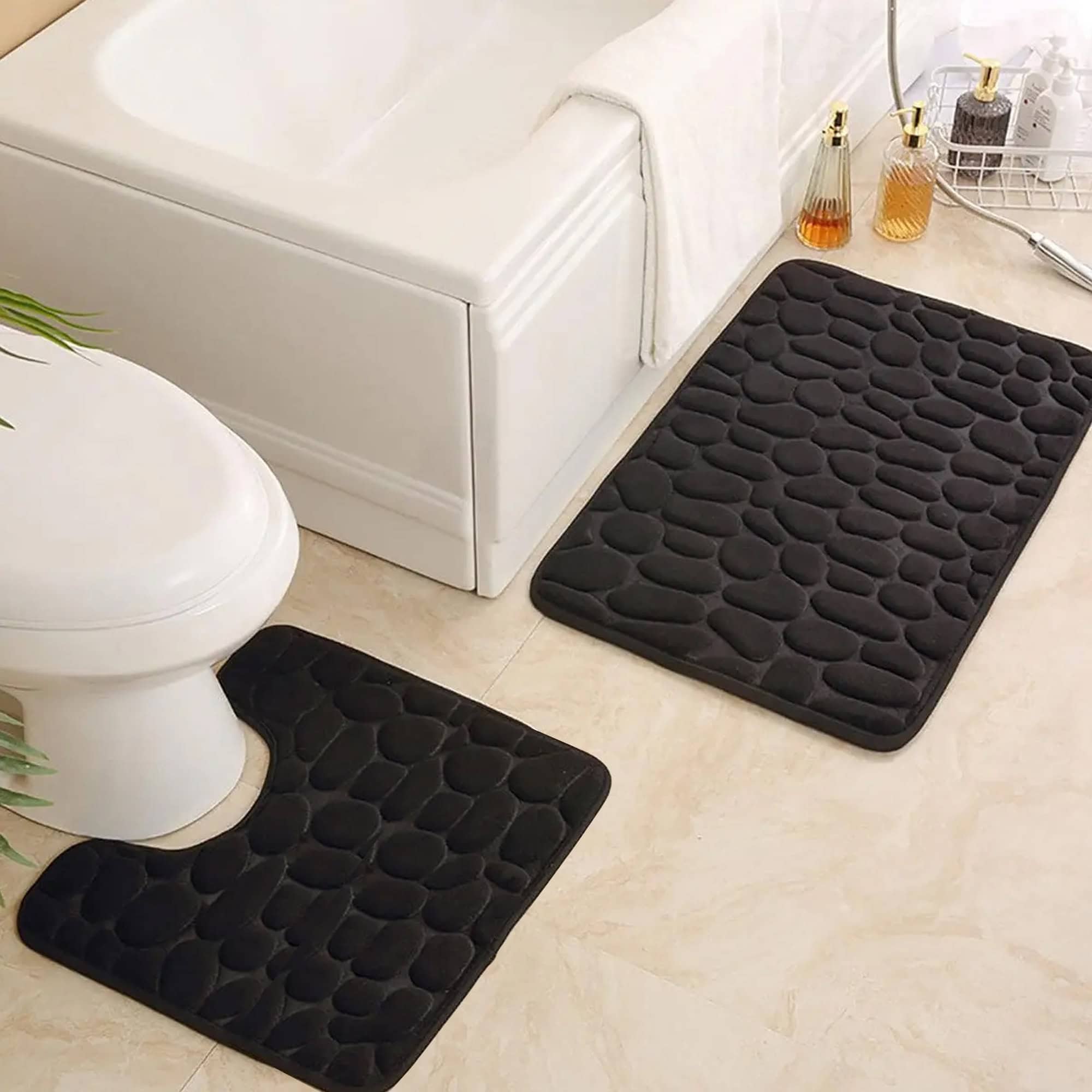 evideco-galets-tapis-de-bain-noir-mousse-m-moire-32x20-ant-d-rapant image 8