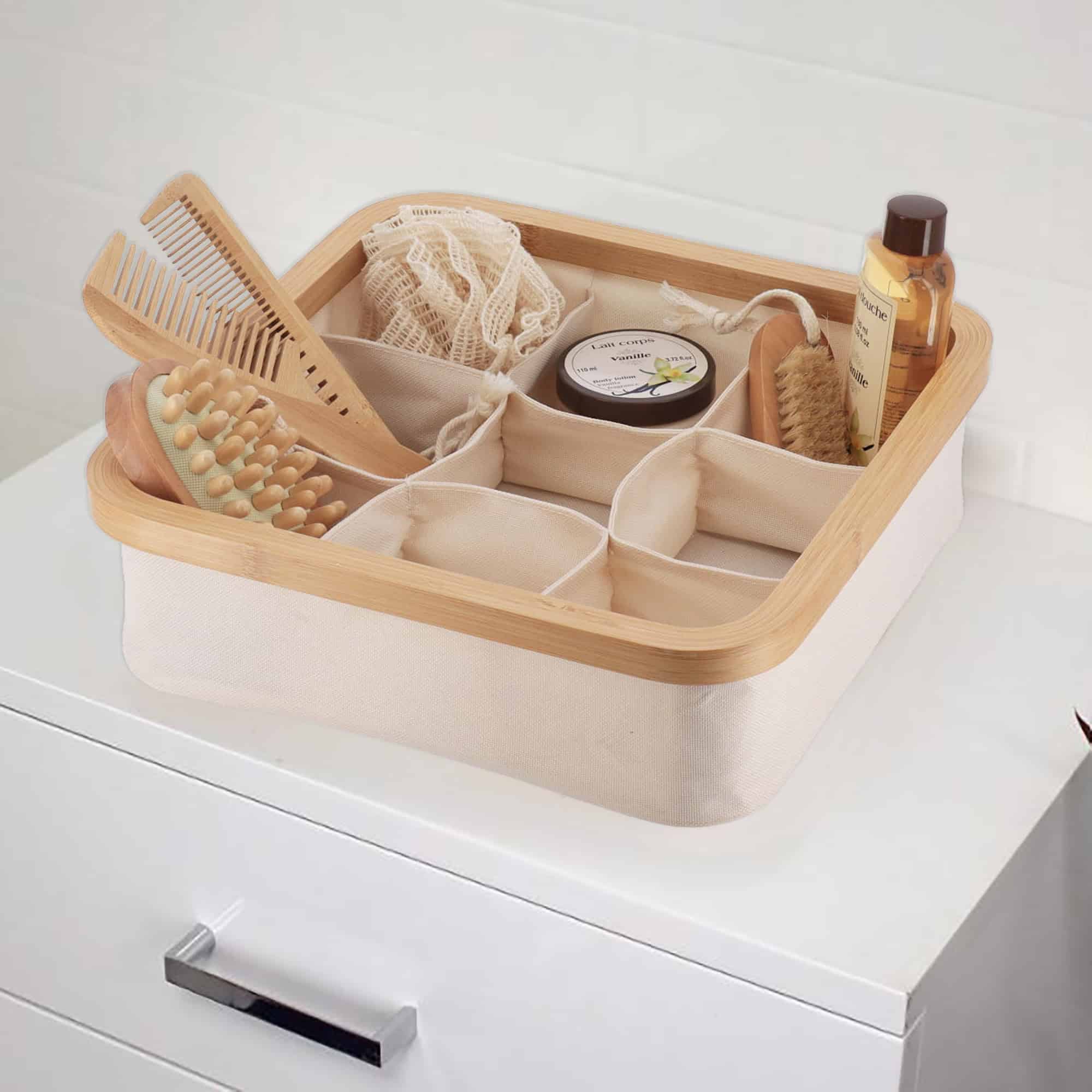 evideco-panier-rangement-cru-pliable-9-cases-bambou image 6