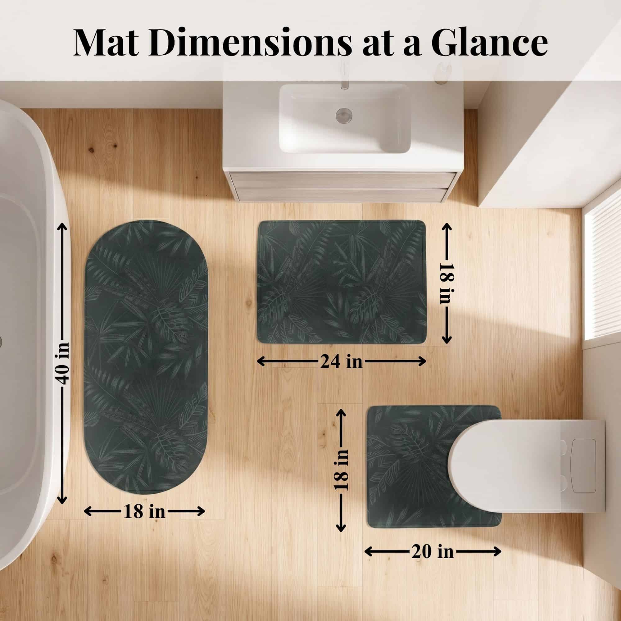 evideco-tropical-night-lot-3-tapis-salle-de-bain-vert-jungle image 7