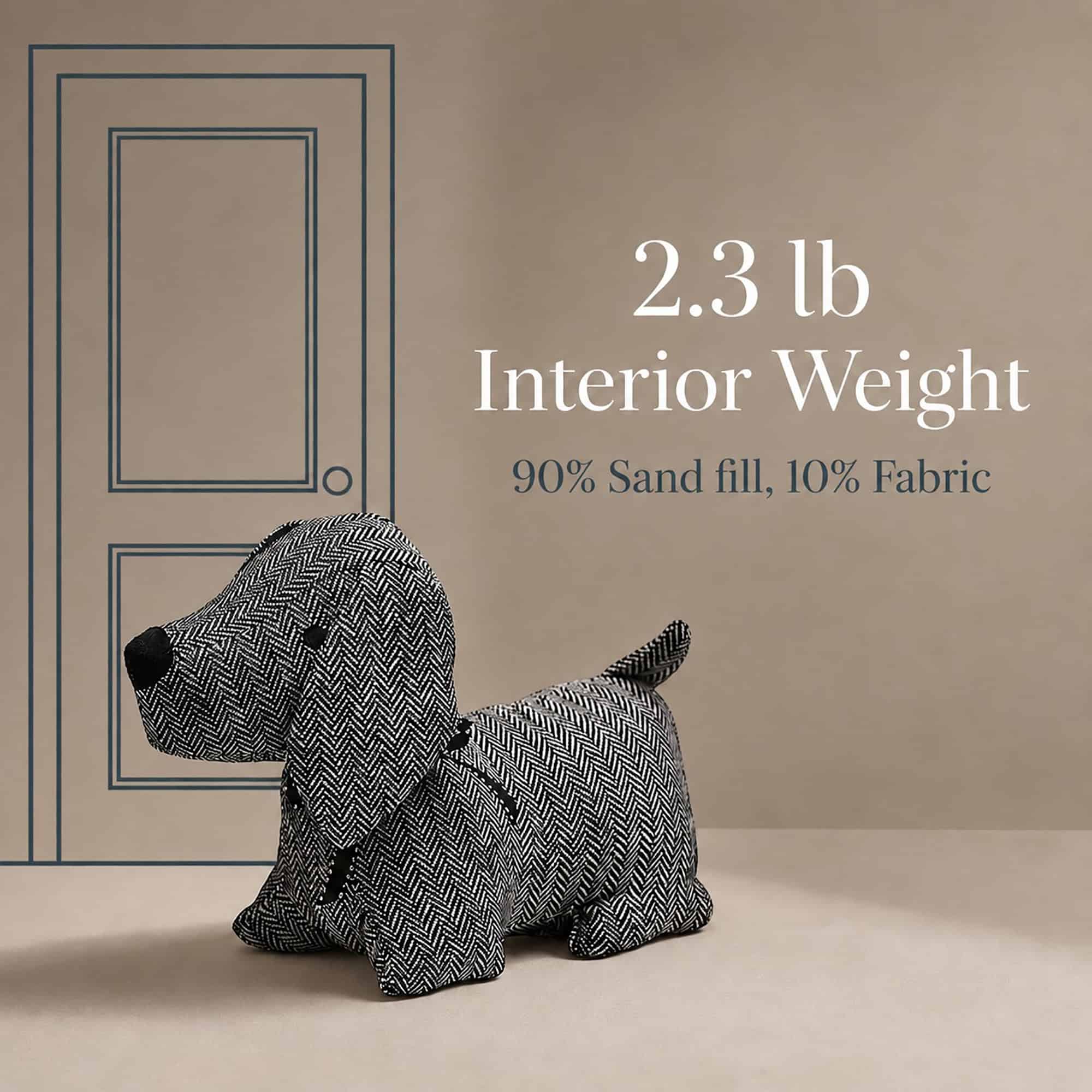 evideco-cale-porte-chien-tissu-lest-1kg-noir-blanc-d-co image 6