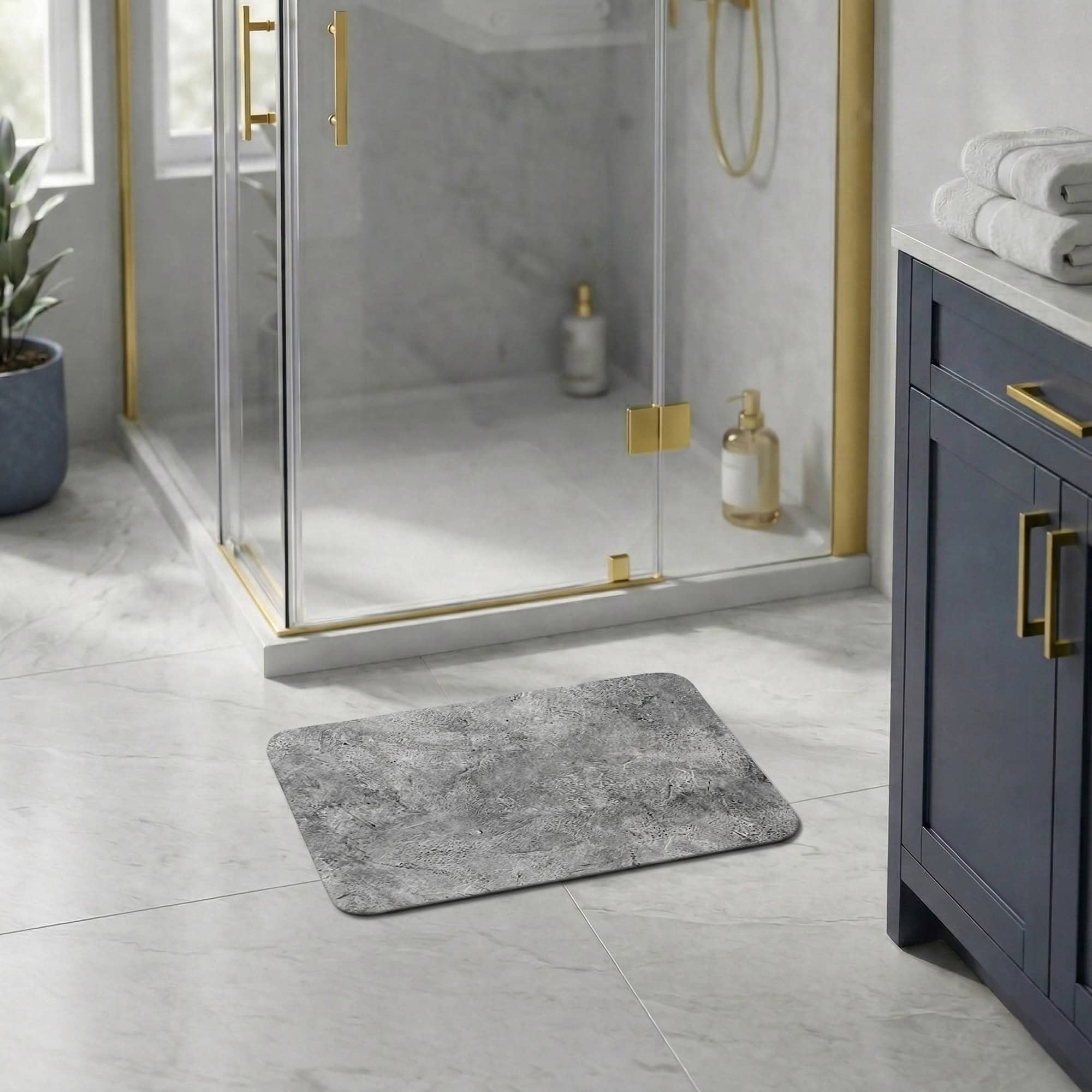 evideco-urban-concrete-tapis-de-bain-gris-60x45-absorbant-antidouche image 1