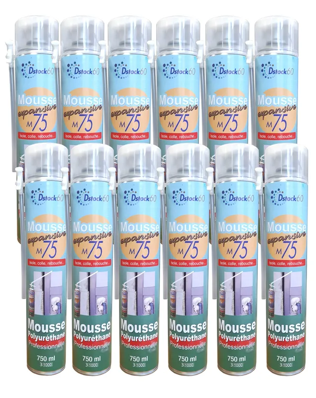 dstock60-mousse-expansive-manuelle-750ml-lot-12-polyur-thane image 1