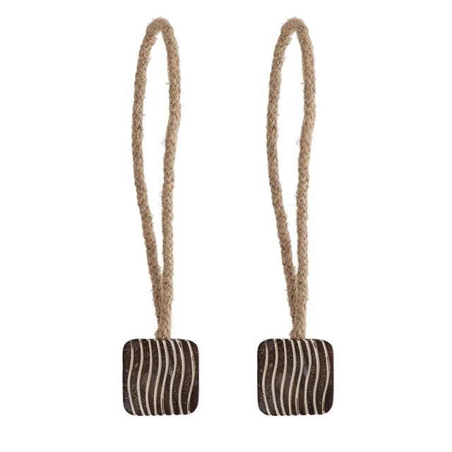 evideco-embrasse-rideau-magn-tique-corde-bois-marron-lot-de-2 image 1