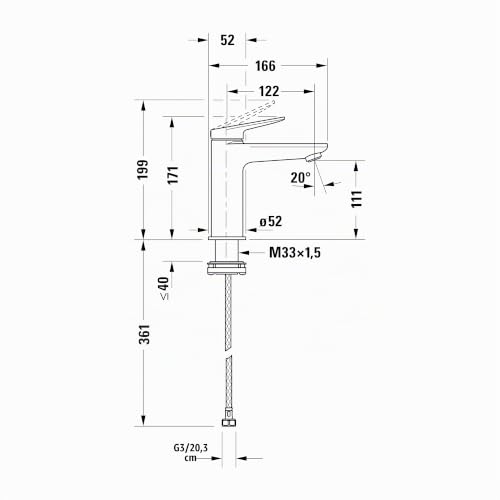 duravit-wave-mitigeur-lavabo-m-or-poli-111-mm image 8