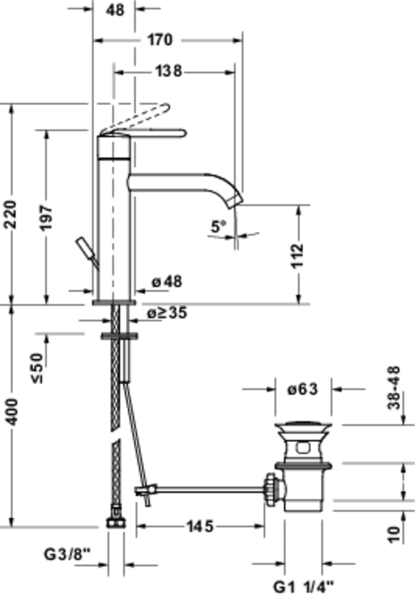duravit-balcoon-mitigeur-lavabo-taille-m-inox-bross-bonde image 2