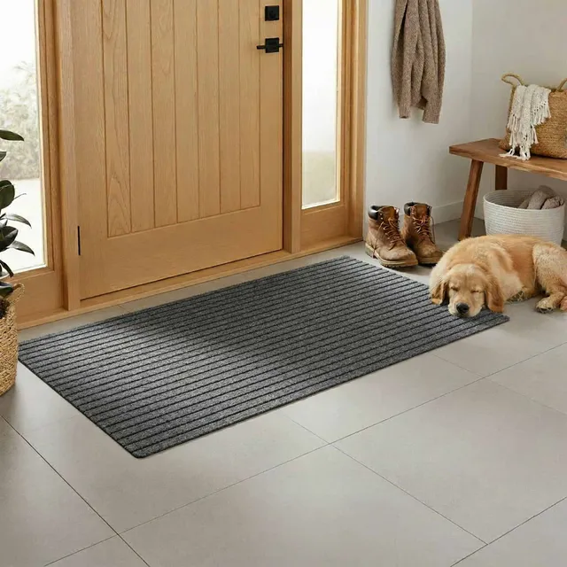 evideco-home-accessories-tapis-entr-e-gris-stri-90x200-cm image 1
