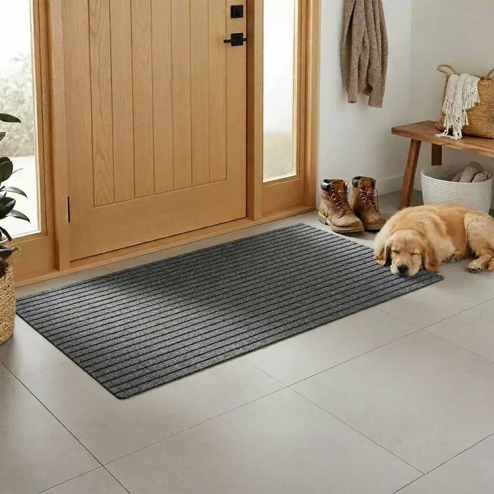 evideco-home-accessories-tapis-entr-e-gris-stri-90x200-cm image 1