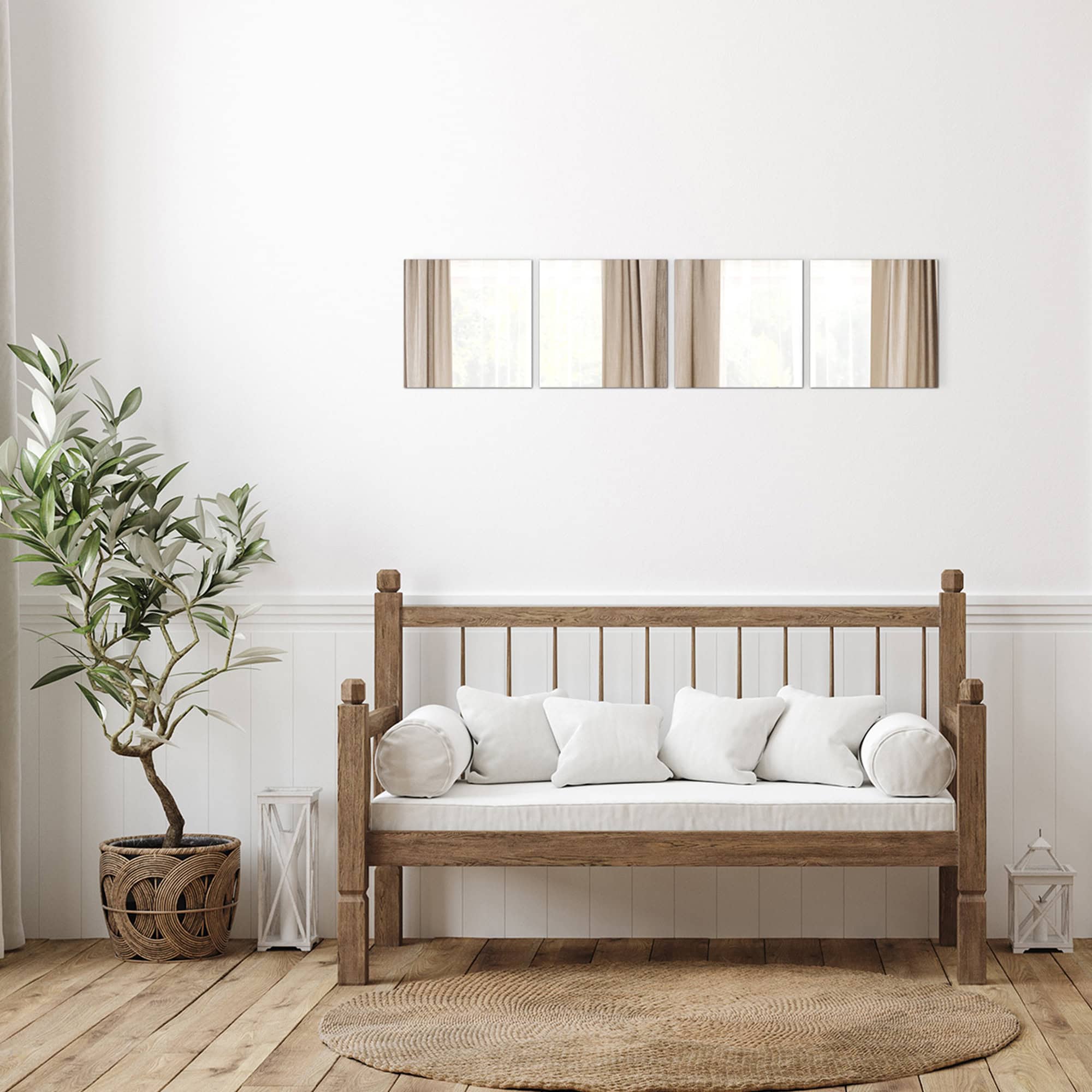 evideco-miroir-adh-sif-carr-mural-autocollant-lot-de-4 image 2