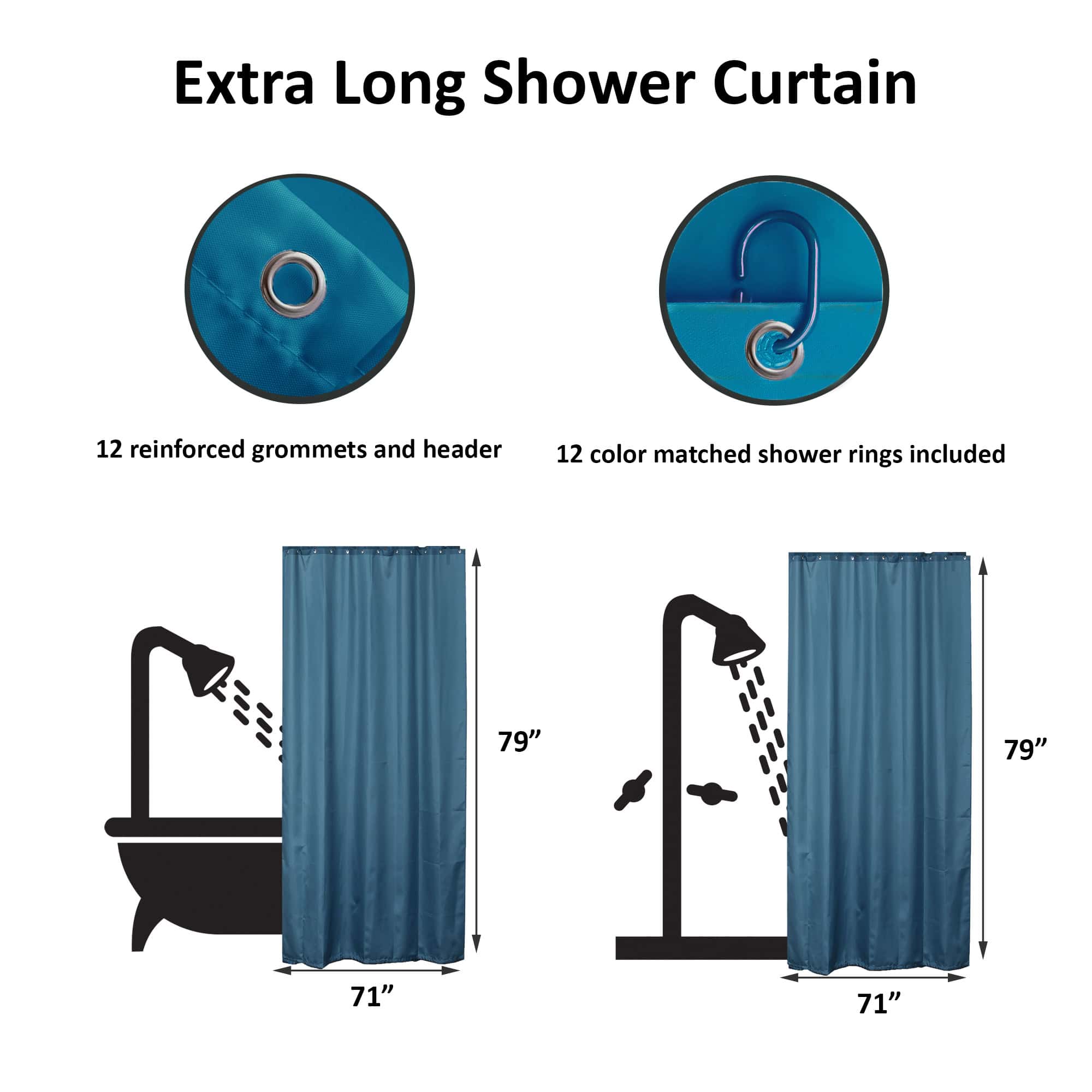 evideco-rideau-douche-bleu-tahitien-polyester-200x180-12-anneaux image 3