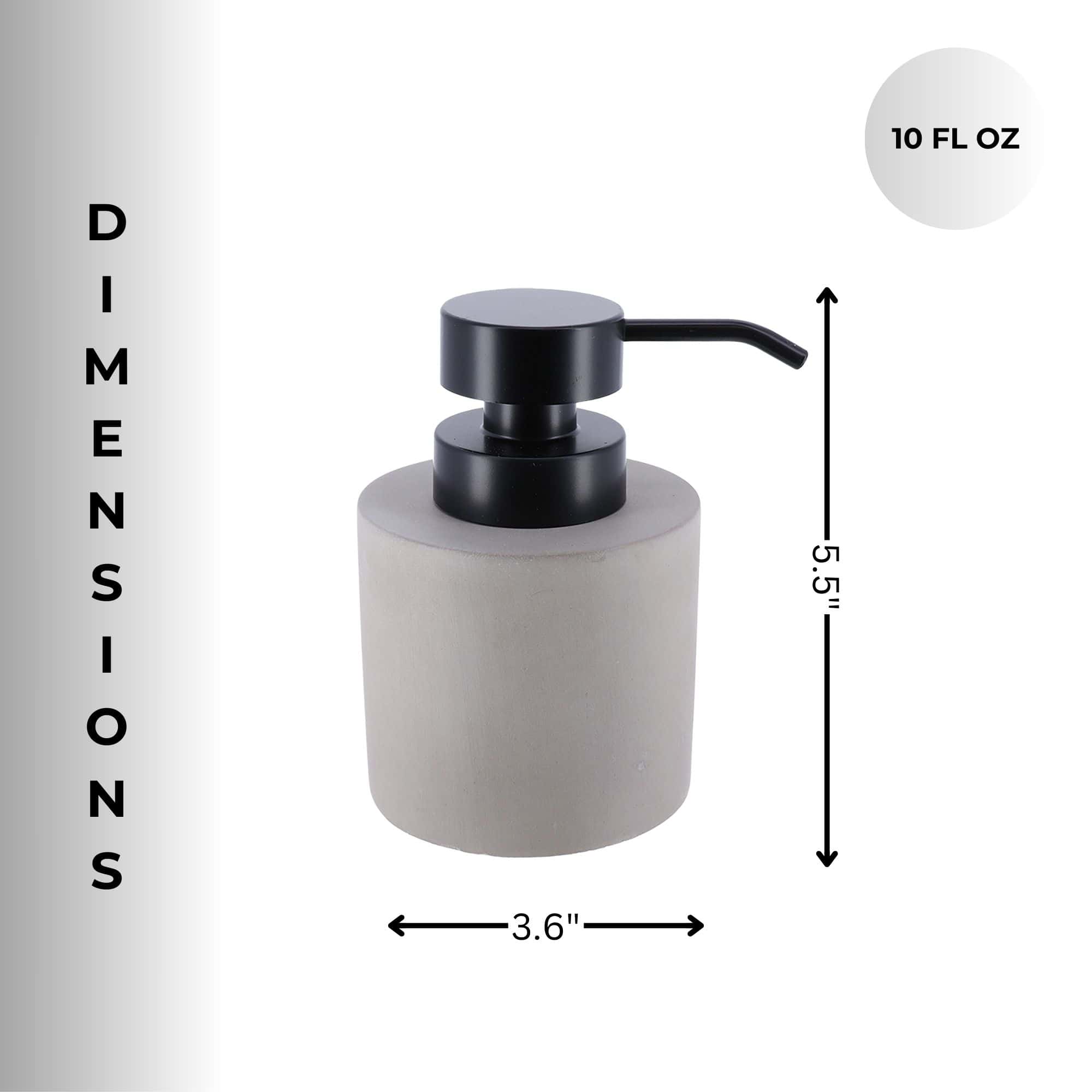 evideco-distributeur-savon-b-ton-gris-pompe-noire-300ml-rechargeable image 4