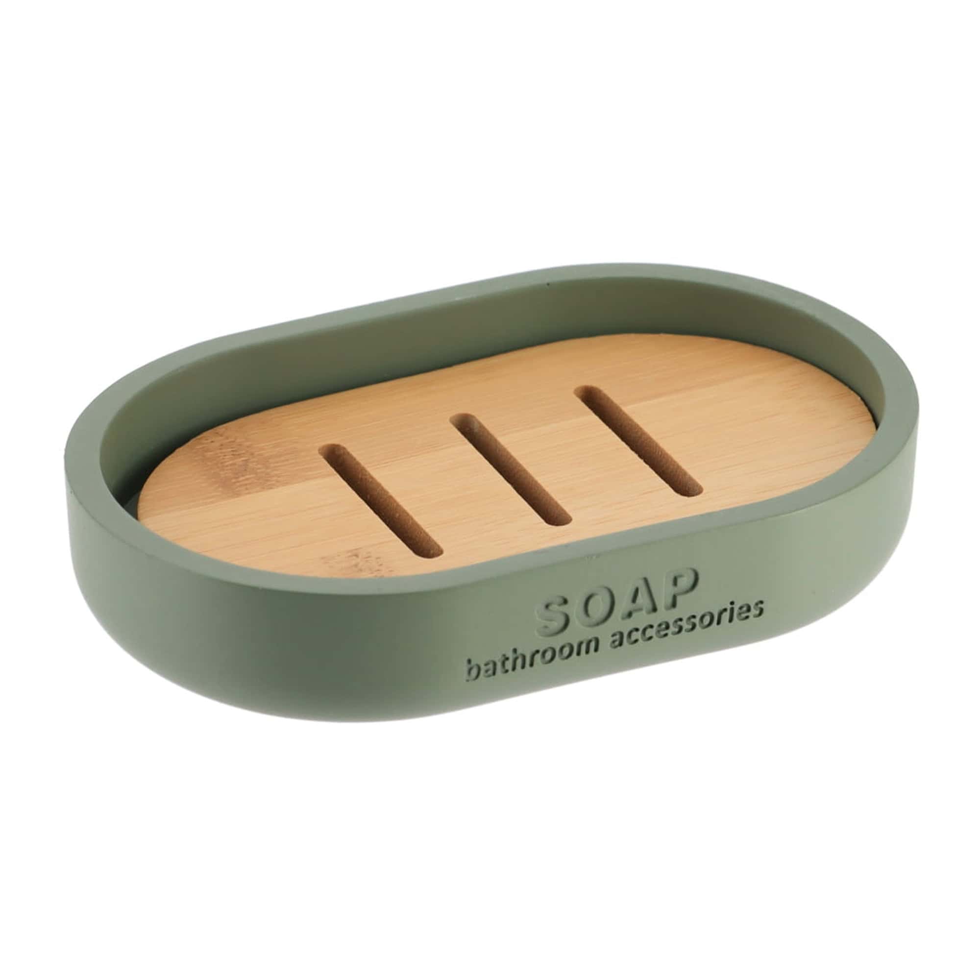 evideco-bathroom-accessories-porte-savon-vert-mat-base-bambou image 8