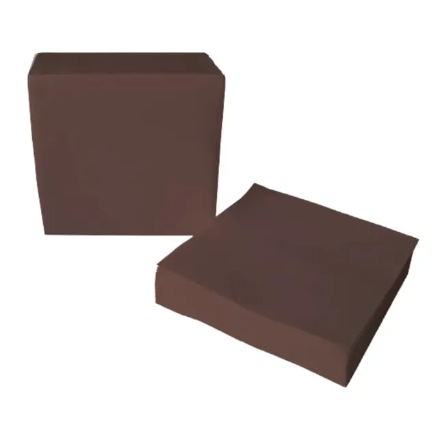 dstock60-serviettes-jetables-airlaid-chocolat-40x40-lot-60 image 1