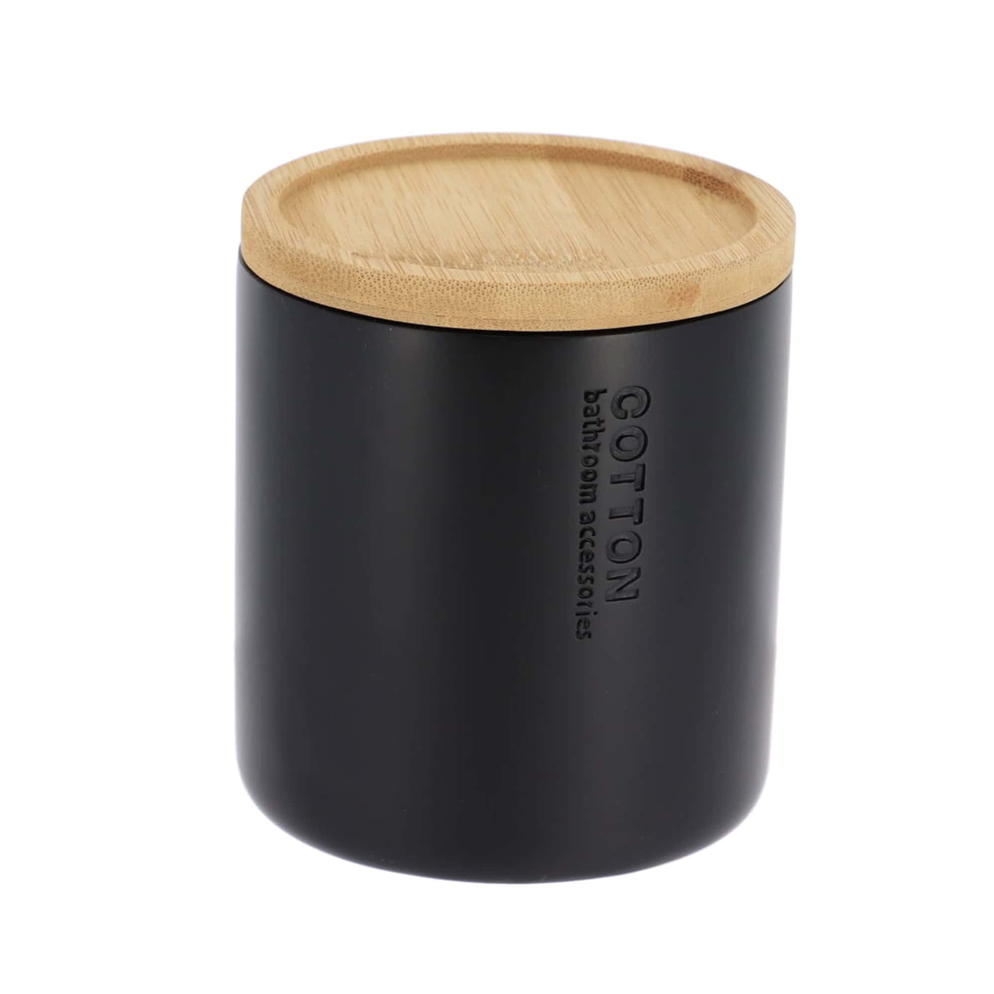 evideco-bo-te-cotons-tiges-noir-mat-bambou-salle-de-bain image 6