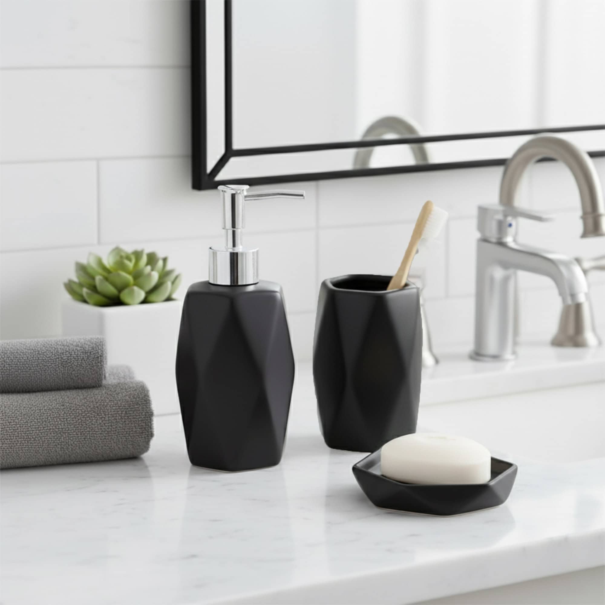 evideco-bathroom-accessories-porte-savon-diamant-noir-en-gr-s image 4