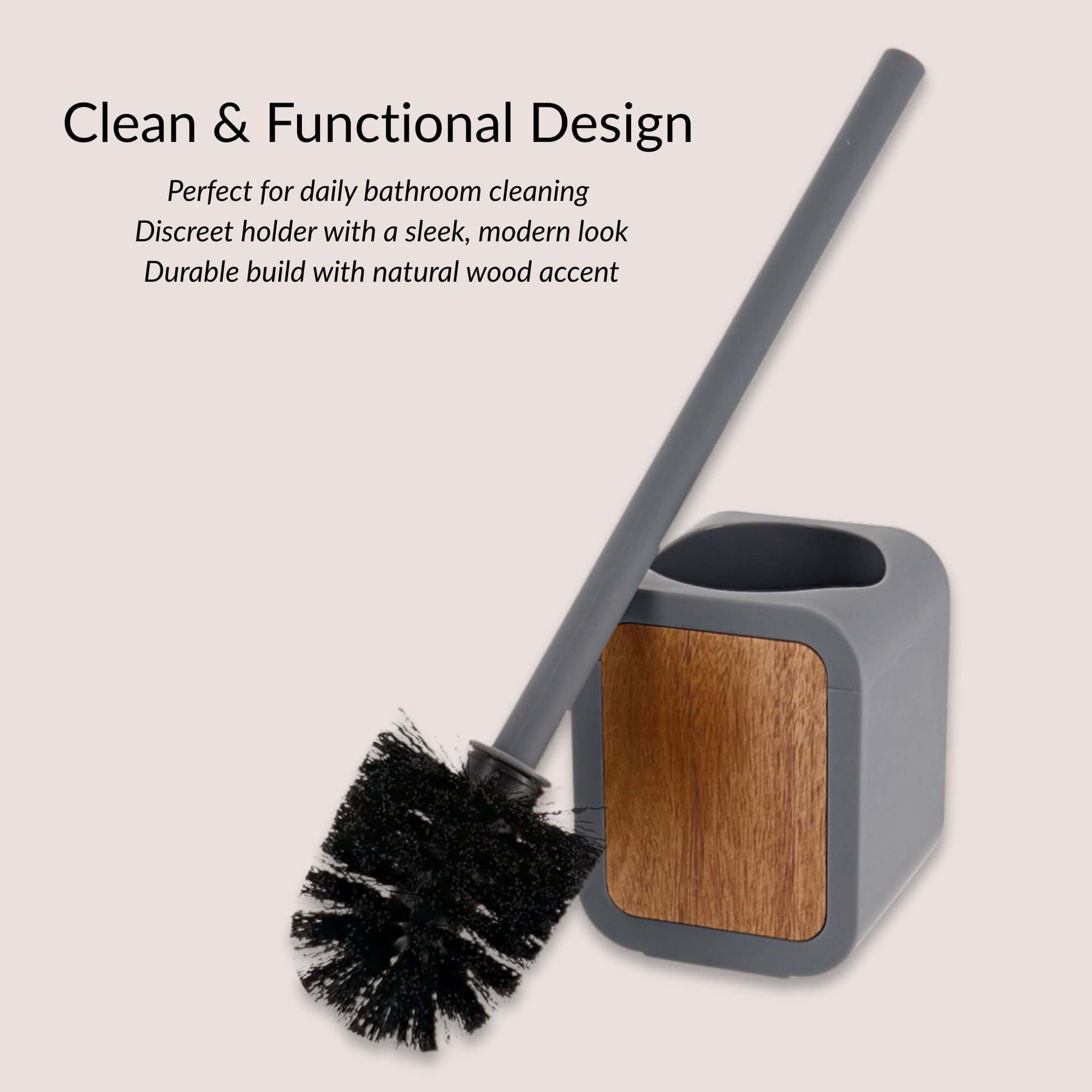evideco-brosse-wc-gris-caoutchouc-acacia-avec-support image 7