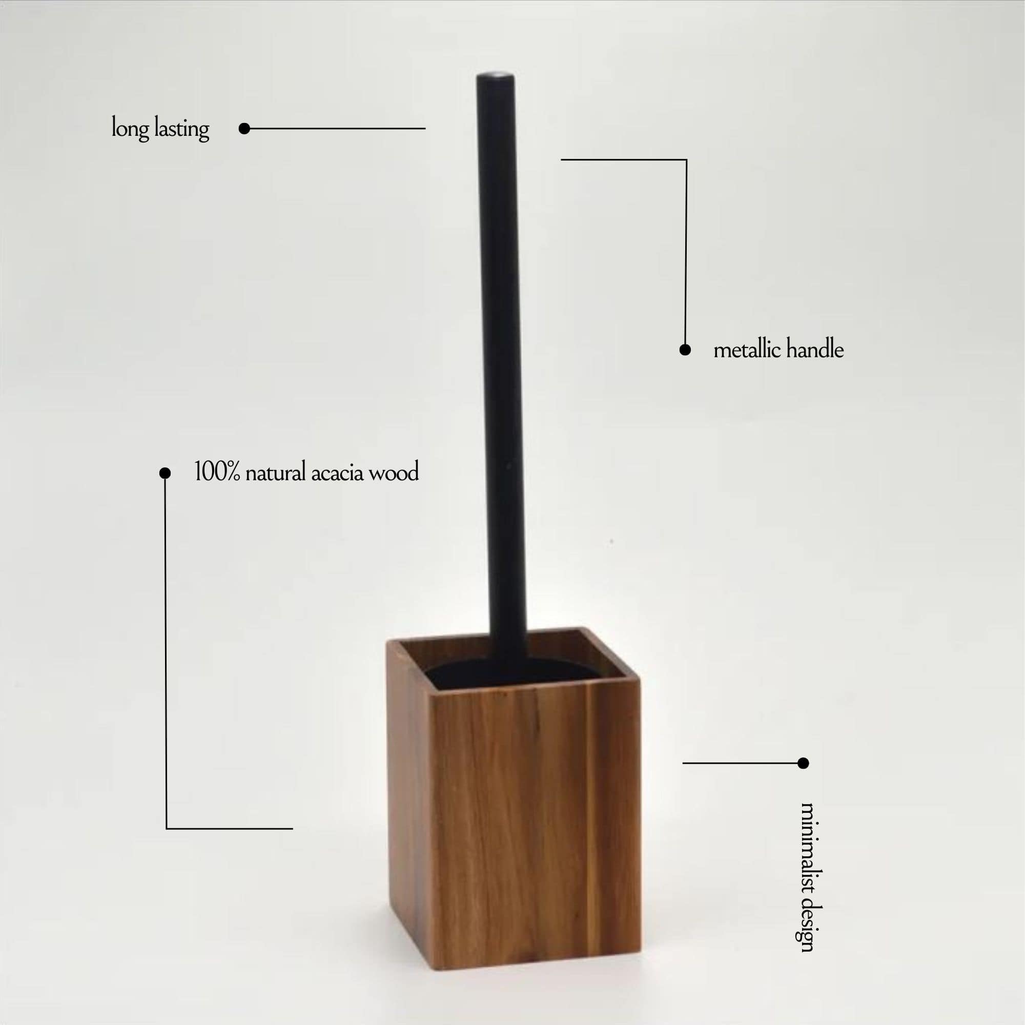 evideco-acacia-brosse-wc-bois-marron-carr-e-avec-support image 4