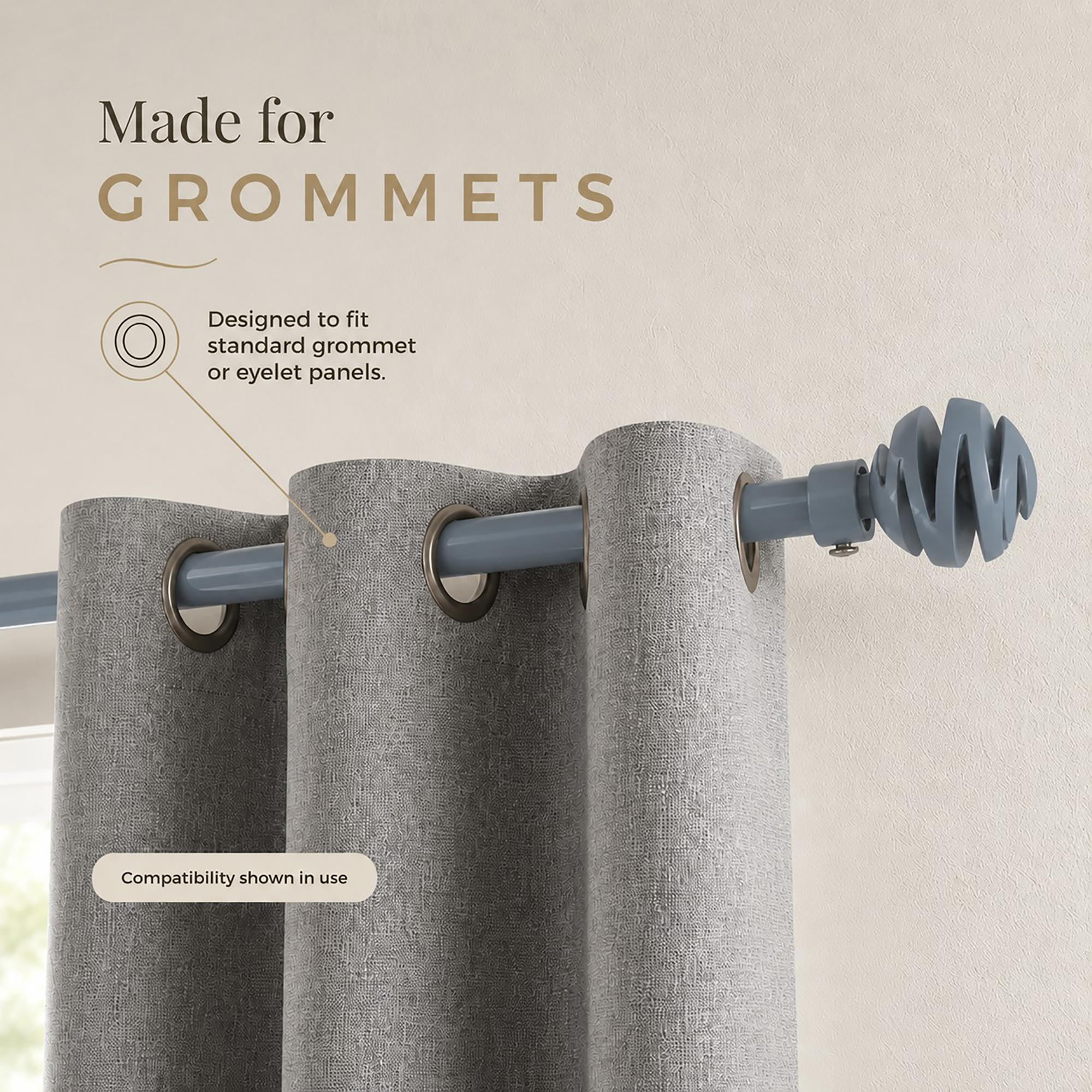 evideco-home-accessories-tringle-rideau-gris-127-208-cm-extensible image 4