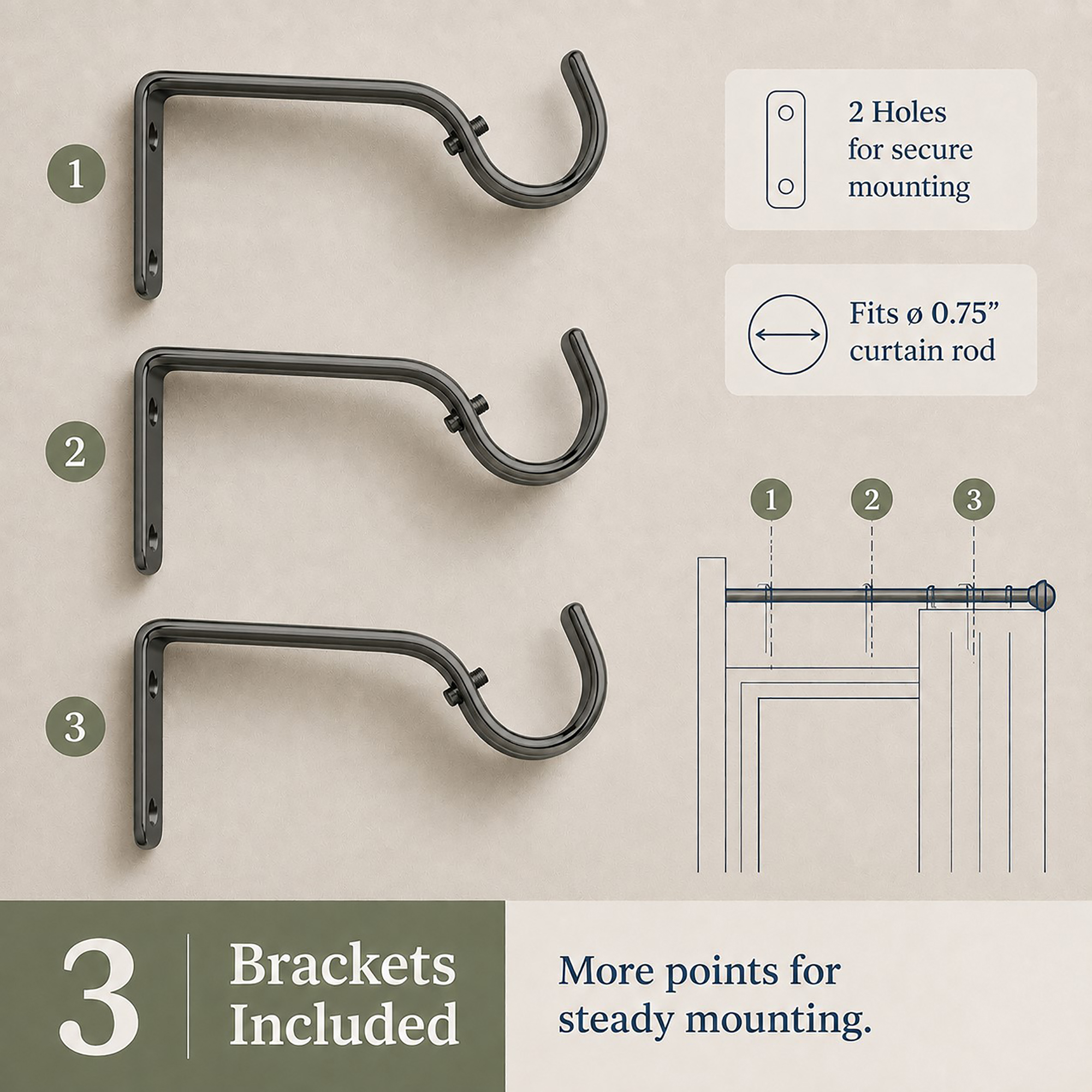 evideco-tringle-rideau-extensible-127-208-cm-acier-graphite-simple image 5