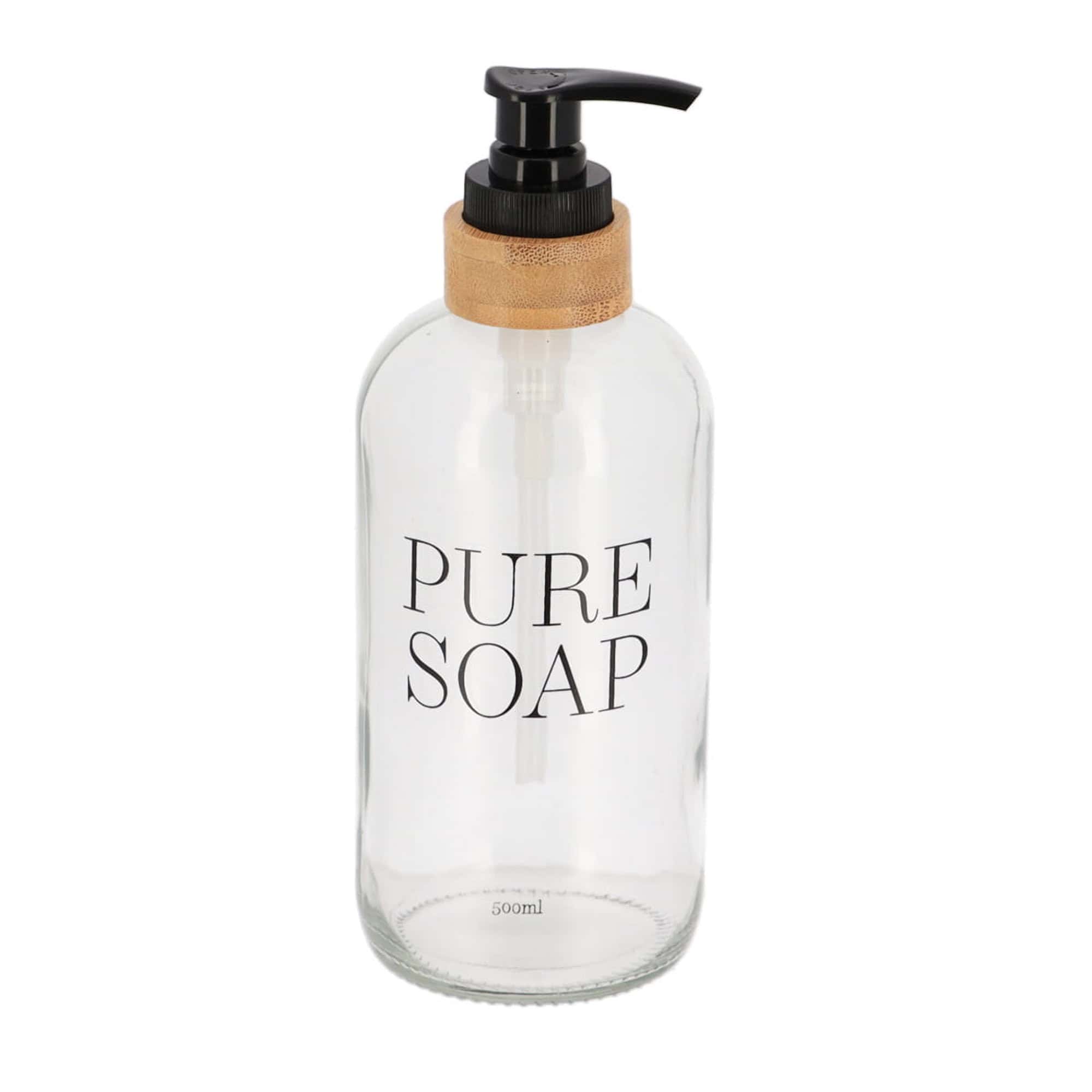 evideco-pure-soap-distributeur-savon-verre-bambou-500-ml image 8