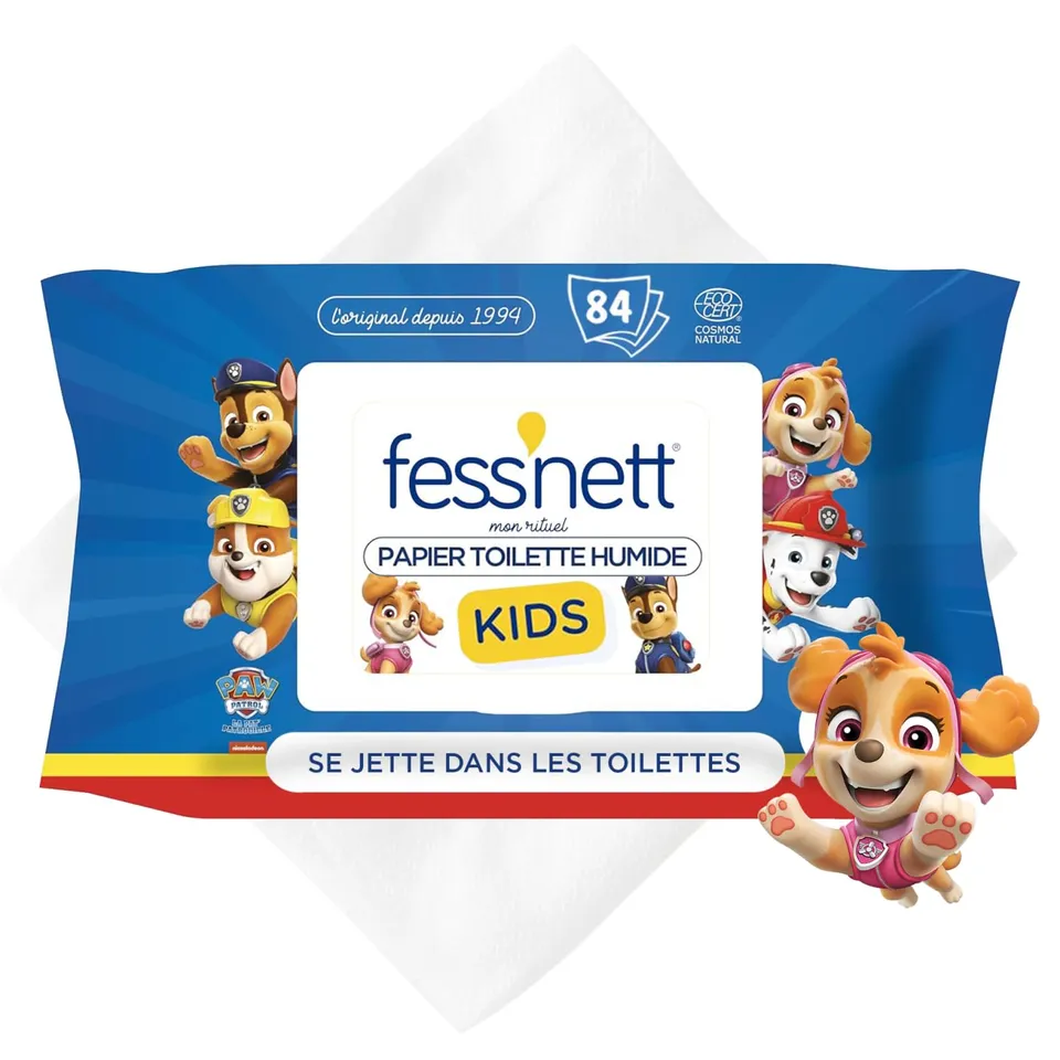 fess-nett-kids-papier-toilette-humide-enfant-84-feuilles image 1